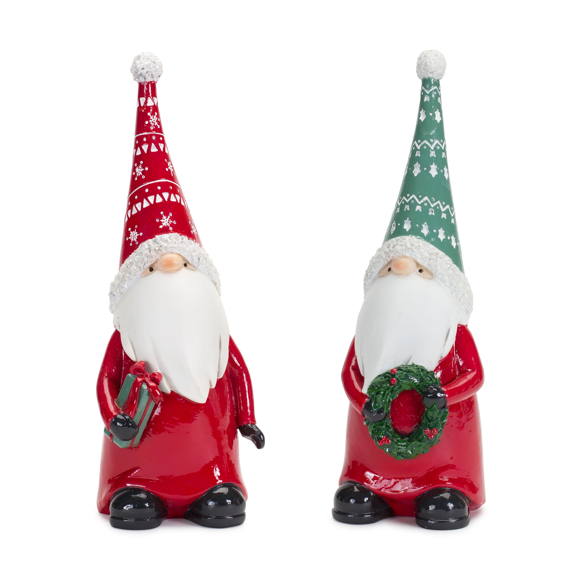 Gnome w/Wreath & Package (Set of 2) 9
