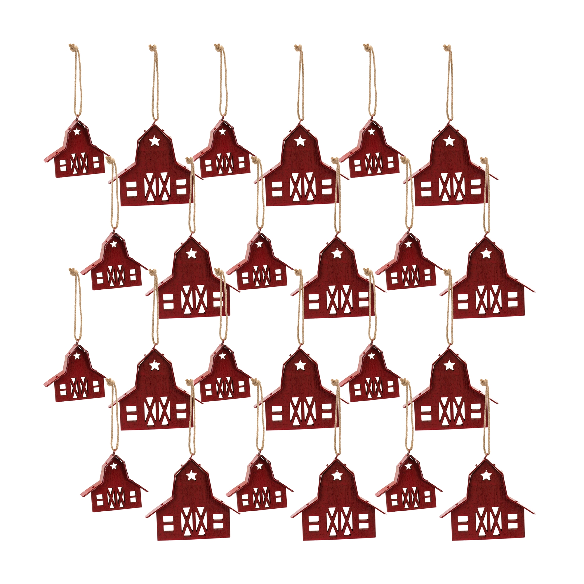 Barn Ornament (Set of 24) 3