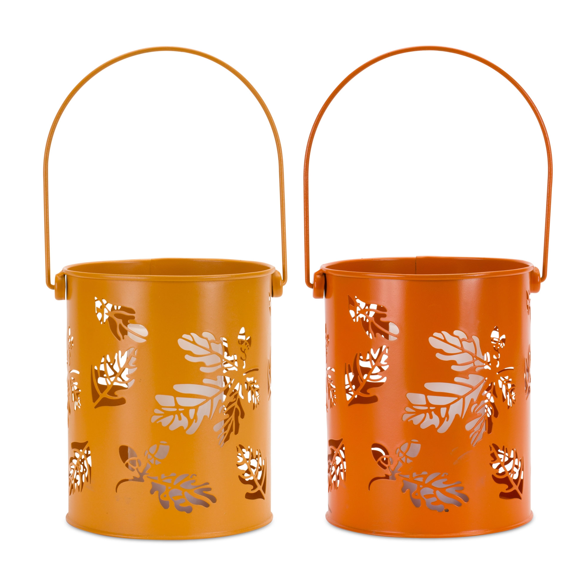 Leaf Cut-Out Lantern (Set of 2) 6.5