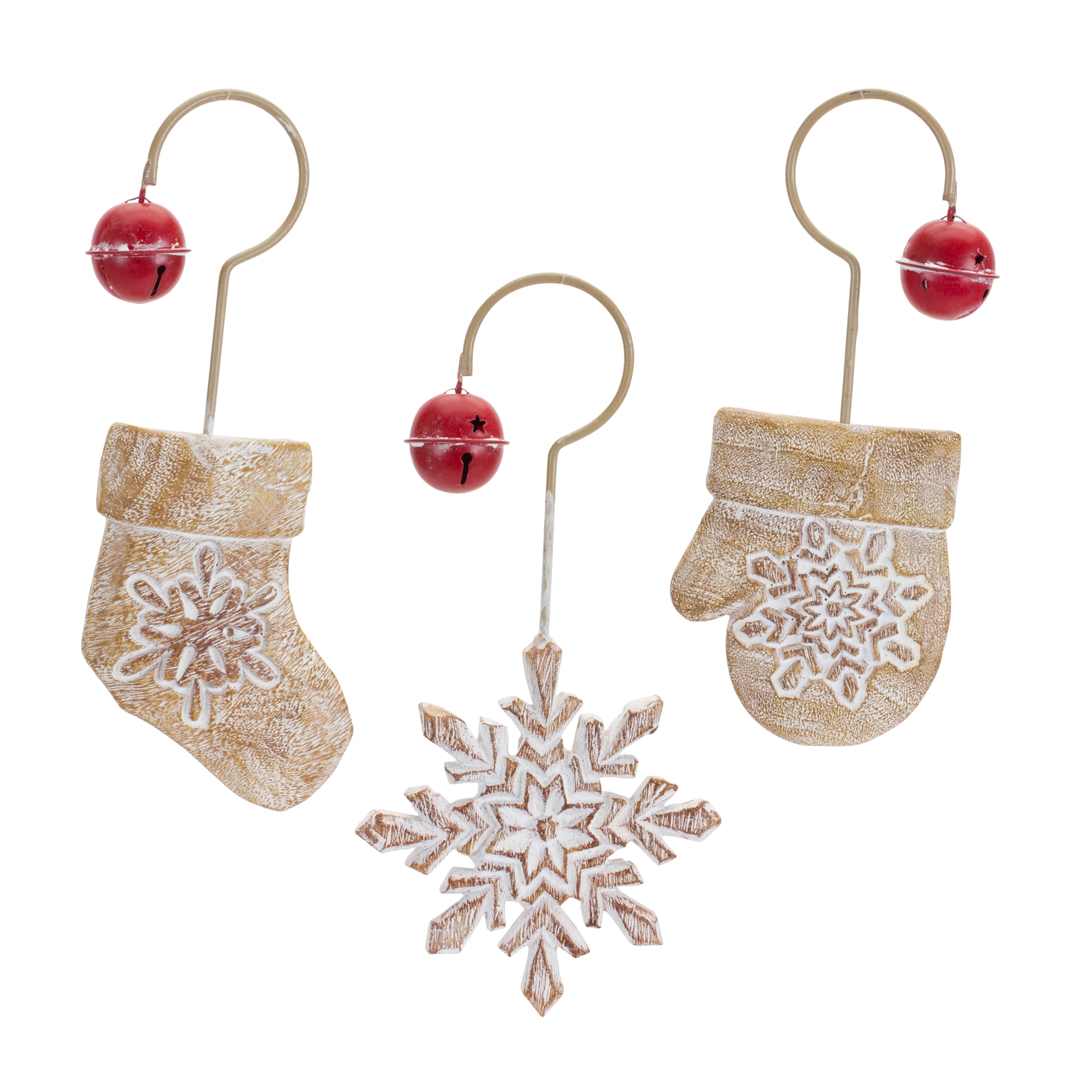 Stocking/Mitten/Snowflake Ornament (Set of 6) 7.25
