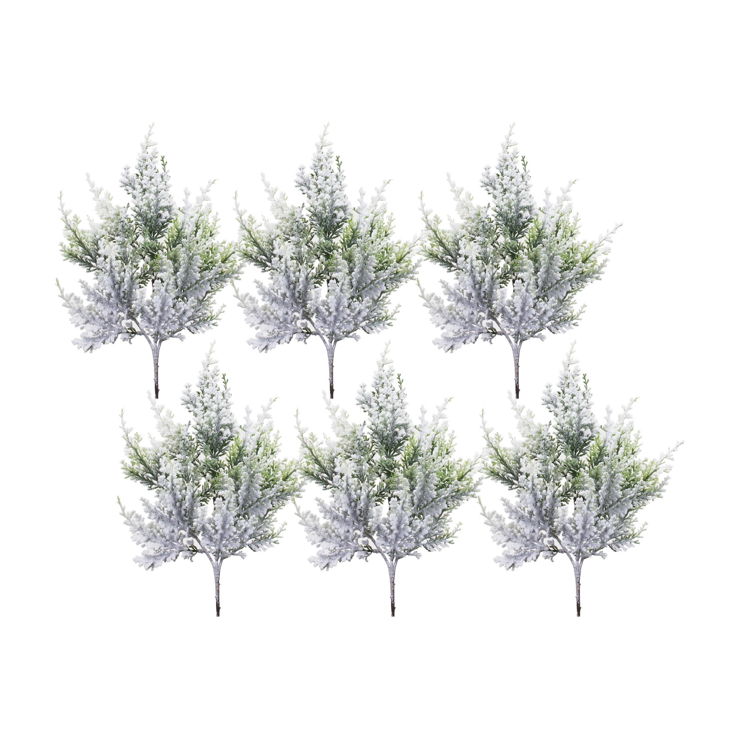 Snowy Pine Pick (Set of 6) 18.5