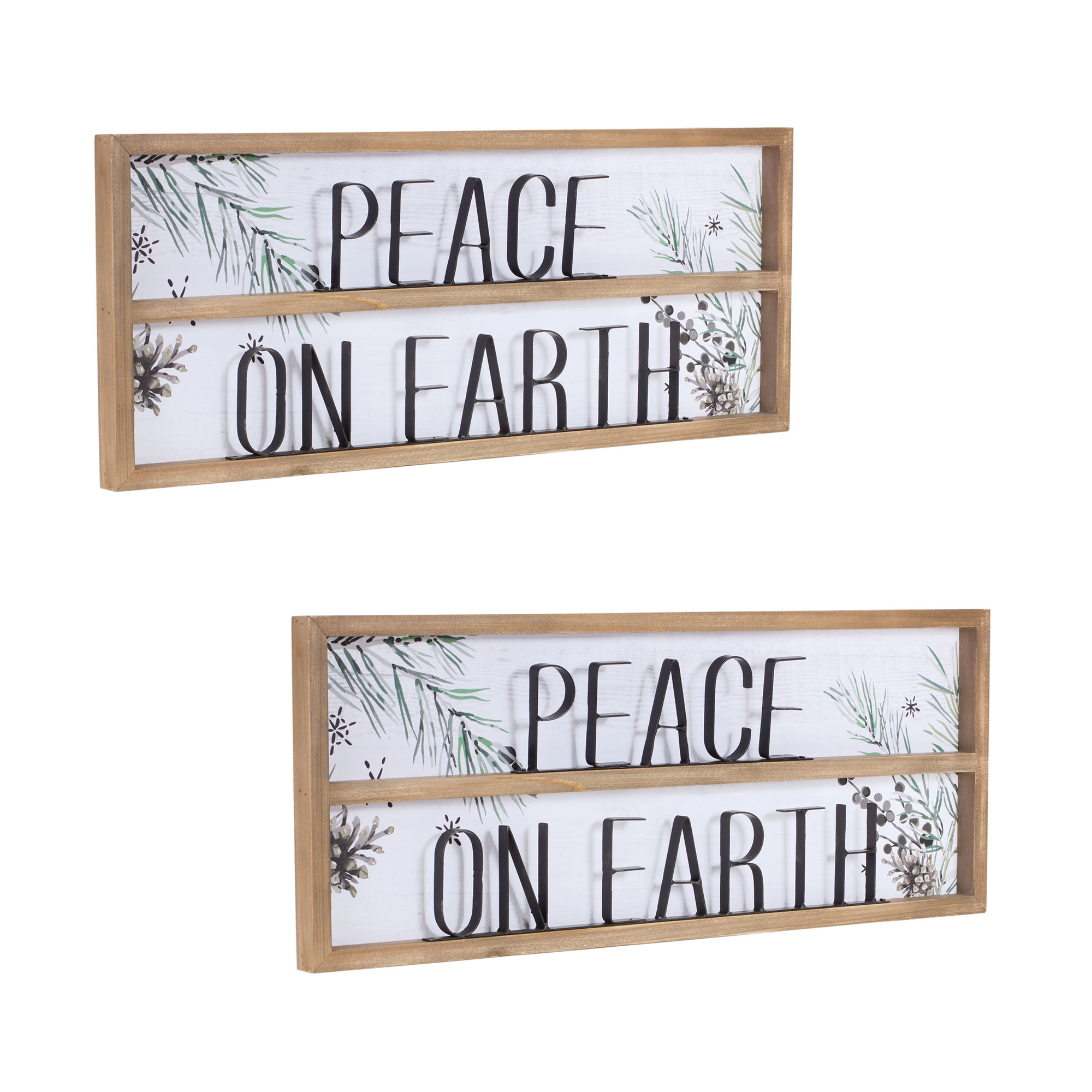 Peace on Earth Sign (Set of 2) 23.5