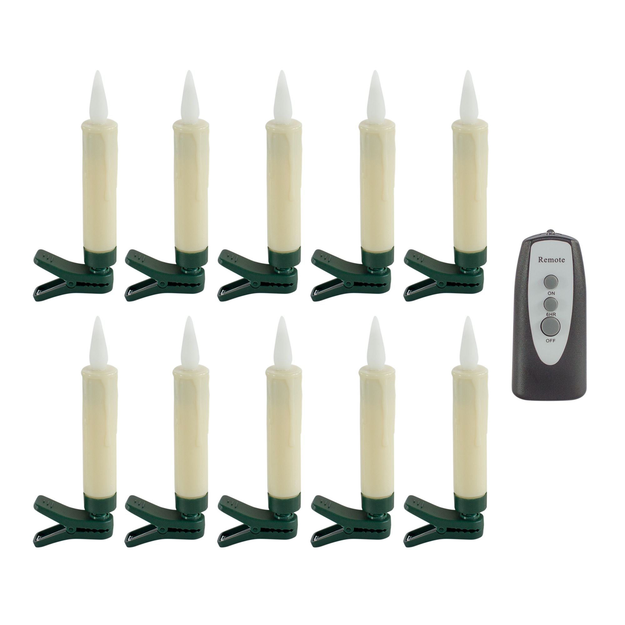 FIA Flame Candle Clip/Suction Cup/Holder (Set of 10) w/Remote 4