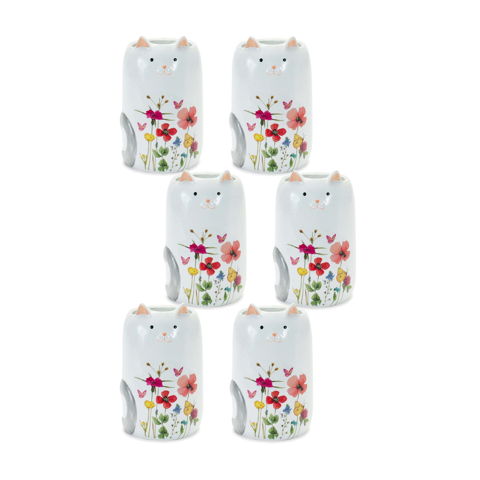 Floral Cat Planter (Set of 6) 4