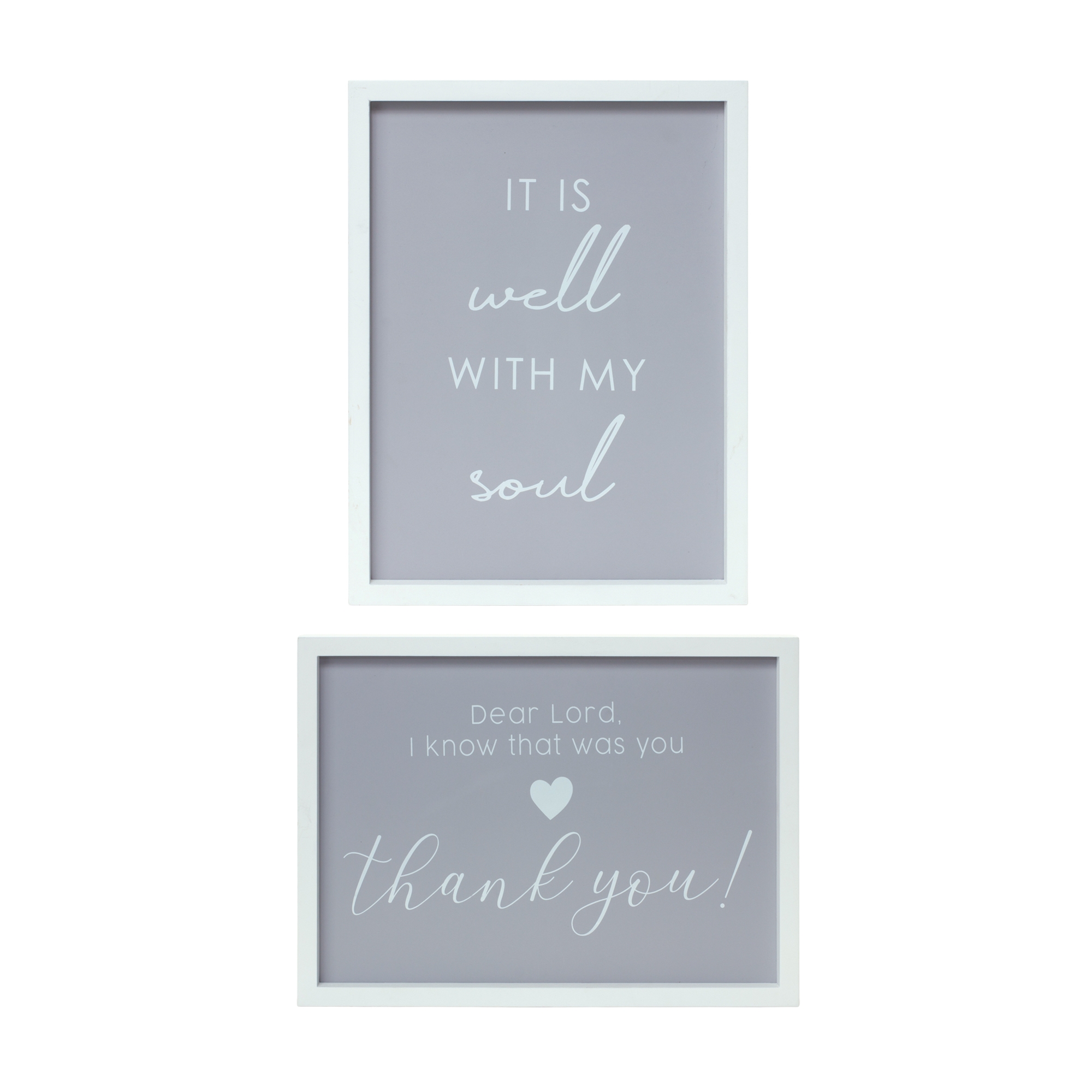 It Is Well and Thank You Plaque (Set of 2) 11.75