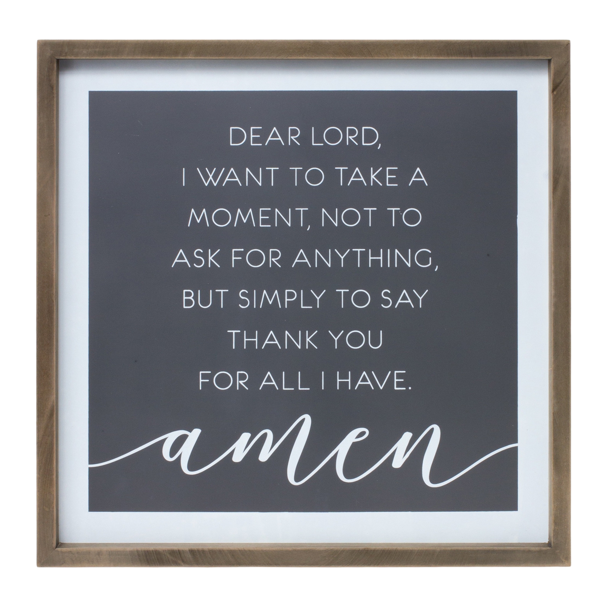 Thank You Prayer Plaque 19.75