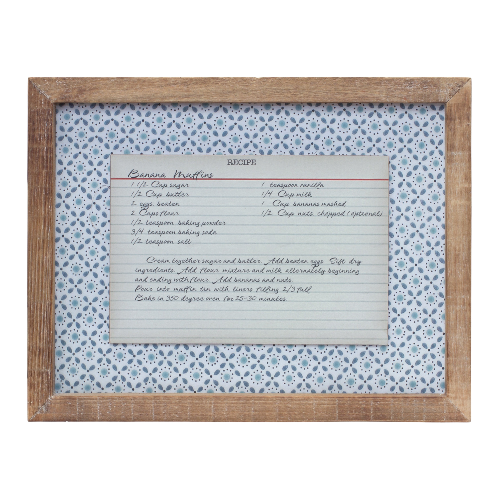 Framed Recipe Card (Set of 4) 13.5