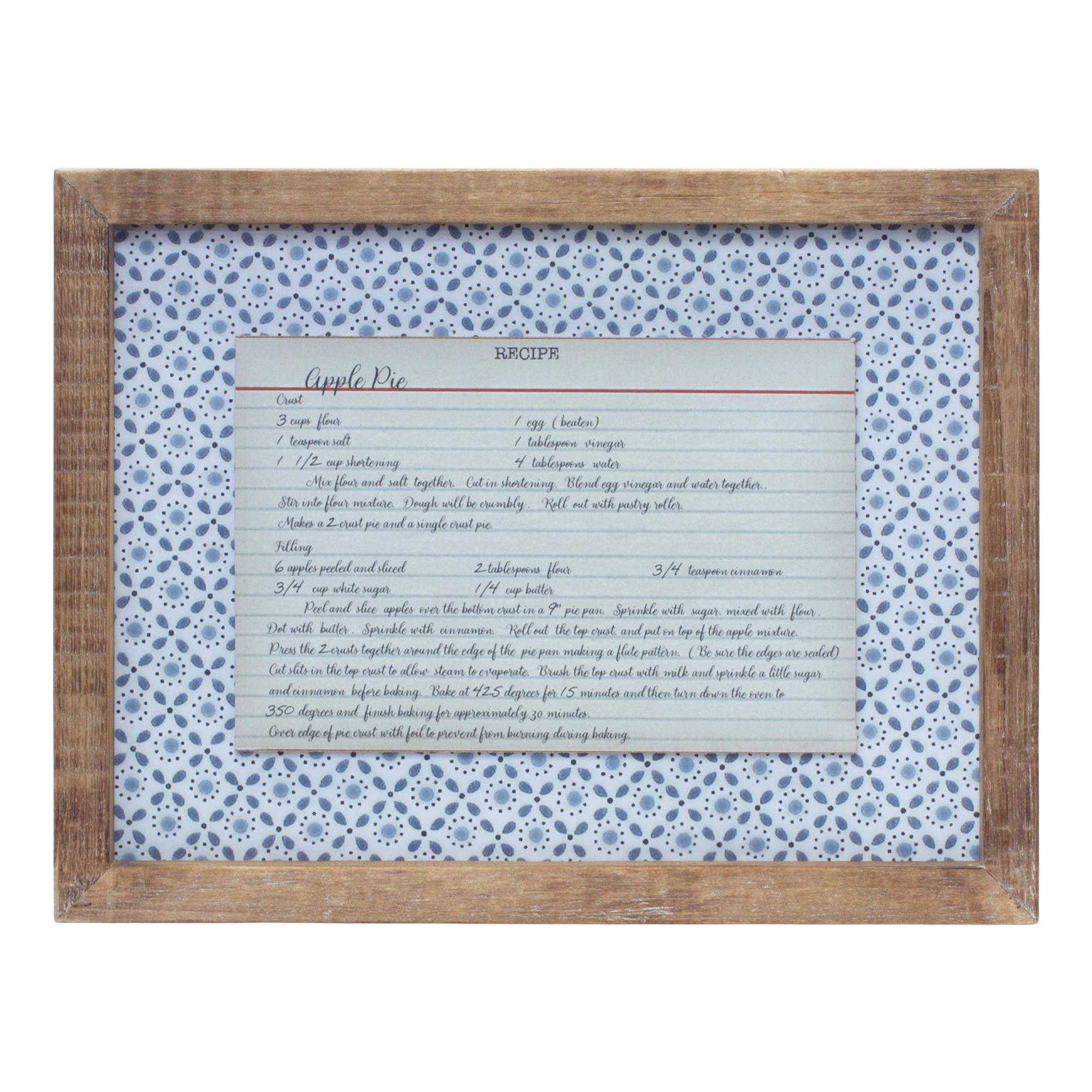 Framed Recipe Card (Set of 4) 13.5