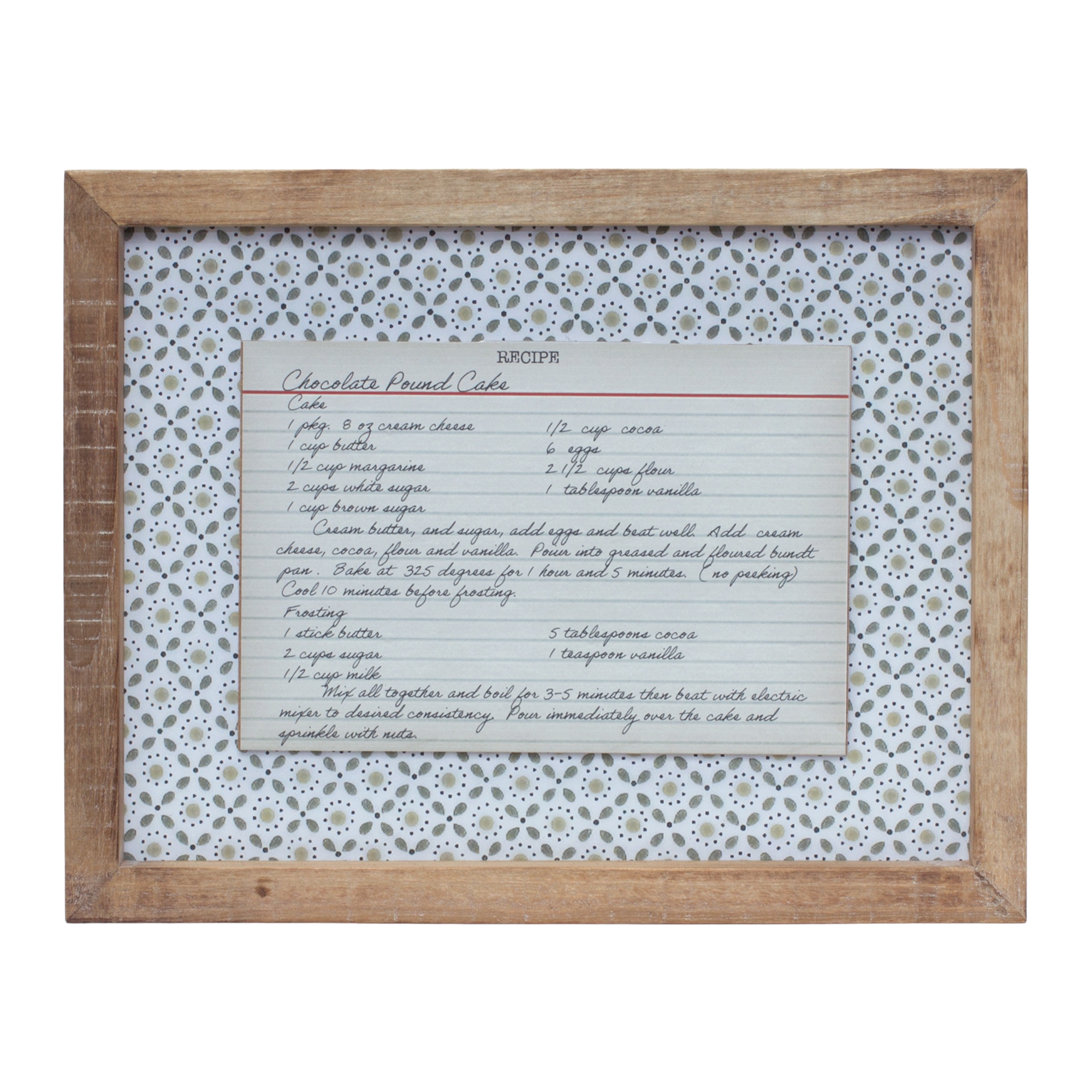 Framed Recipe Card (Set of 4) 13.5