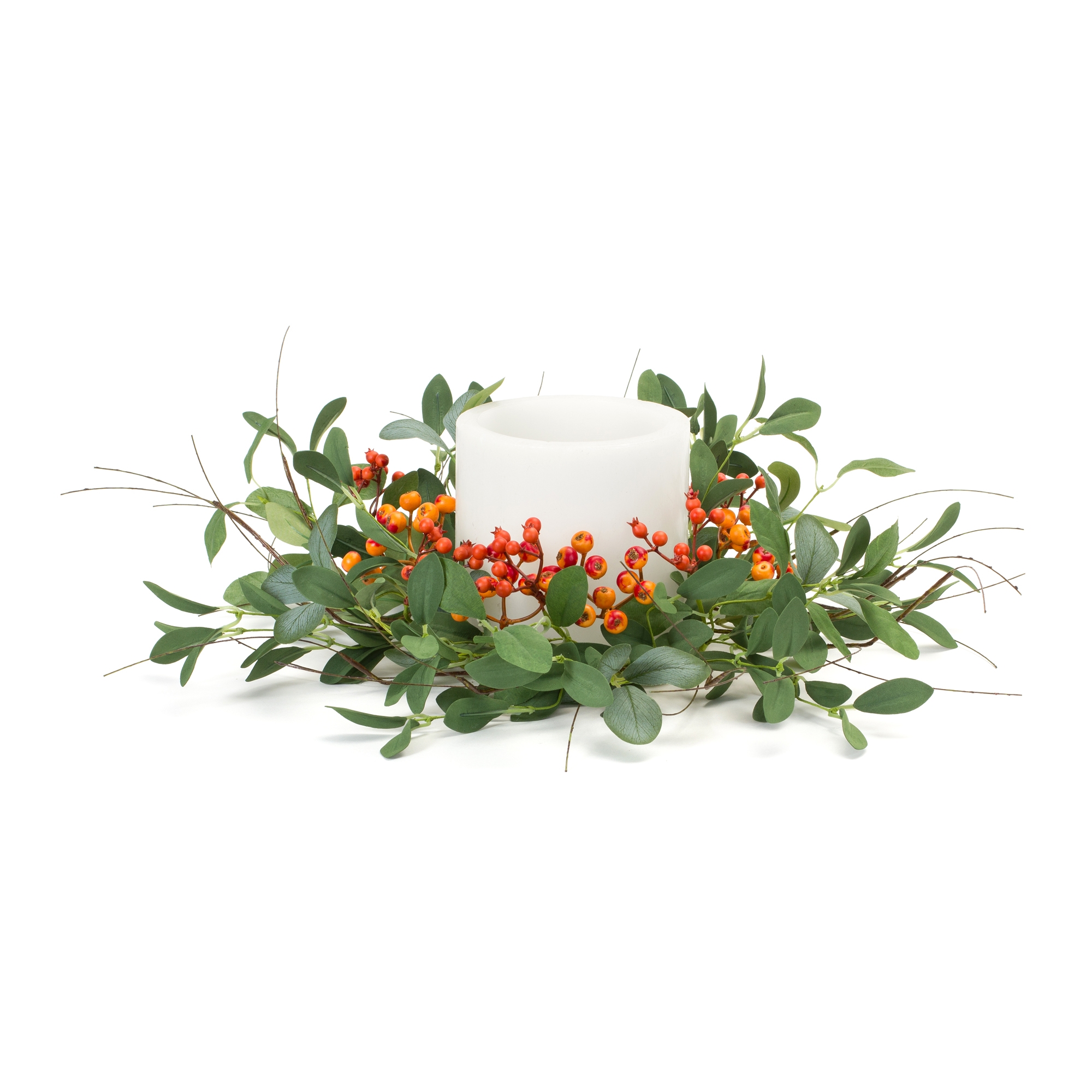 Foliage and Berry Candle Ring (Set of 4) 22