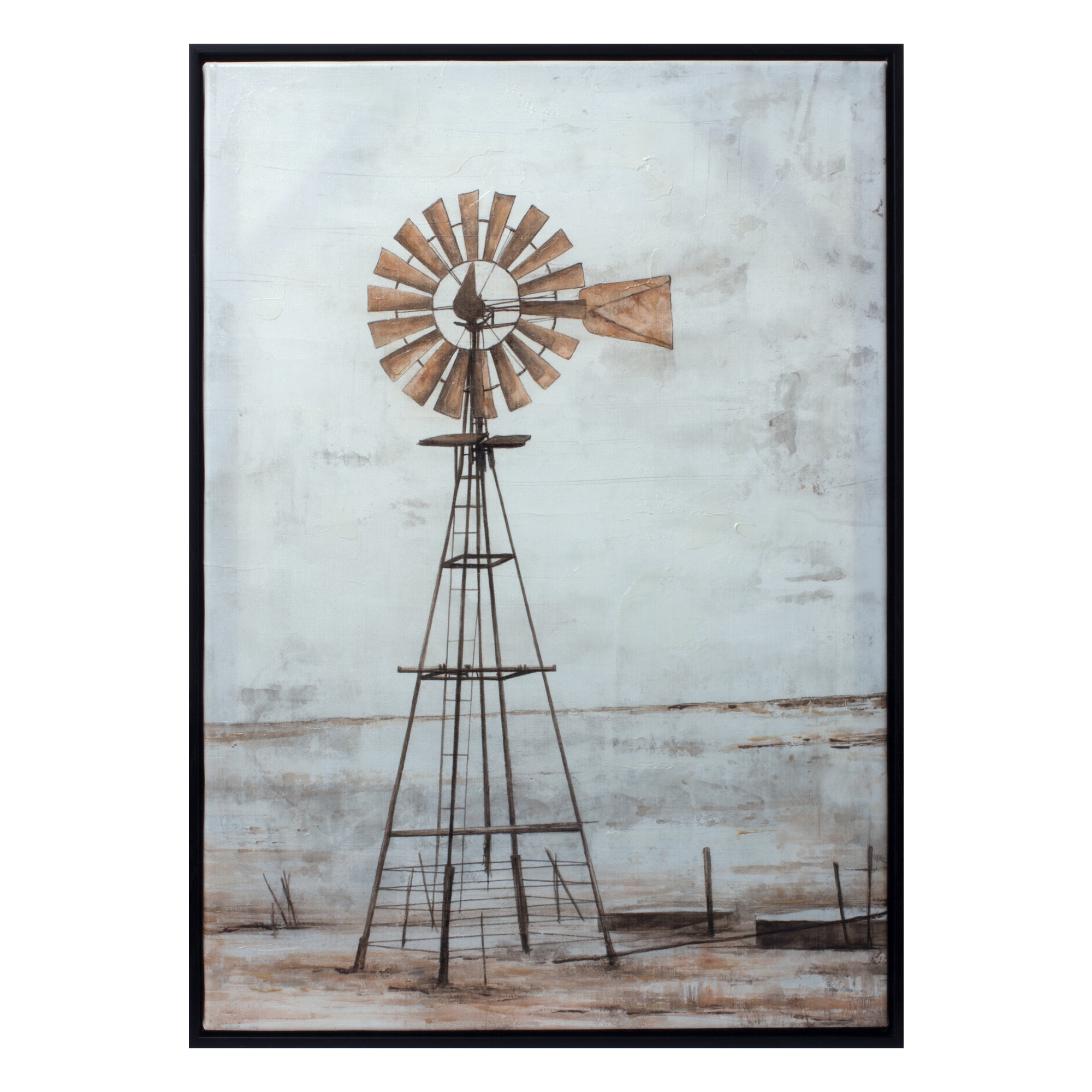 Framed Windmill Print 20.25