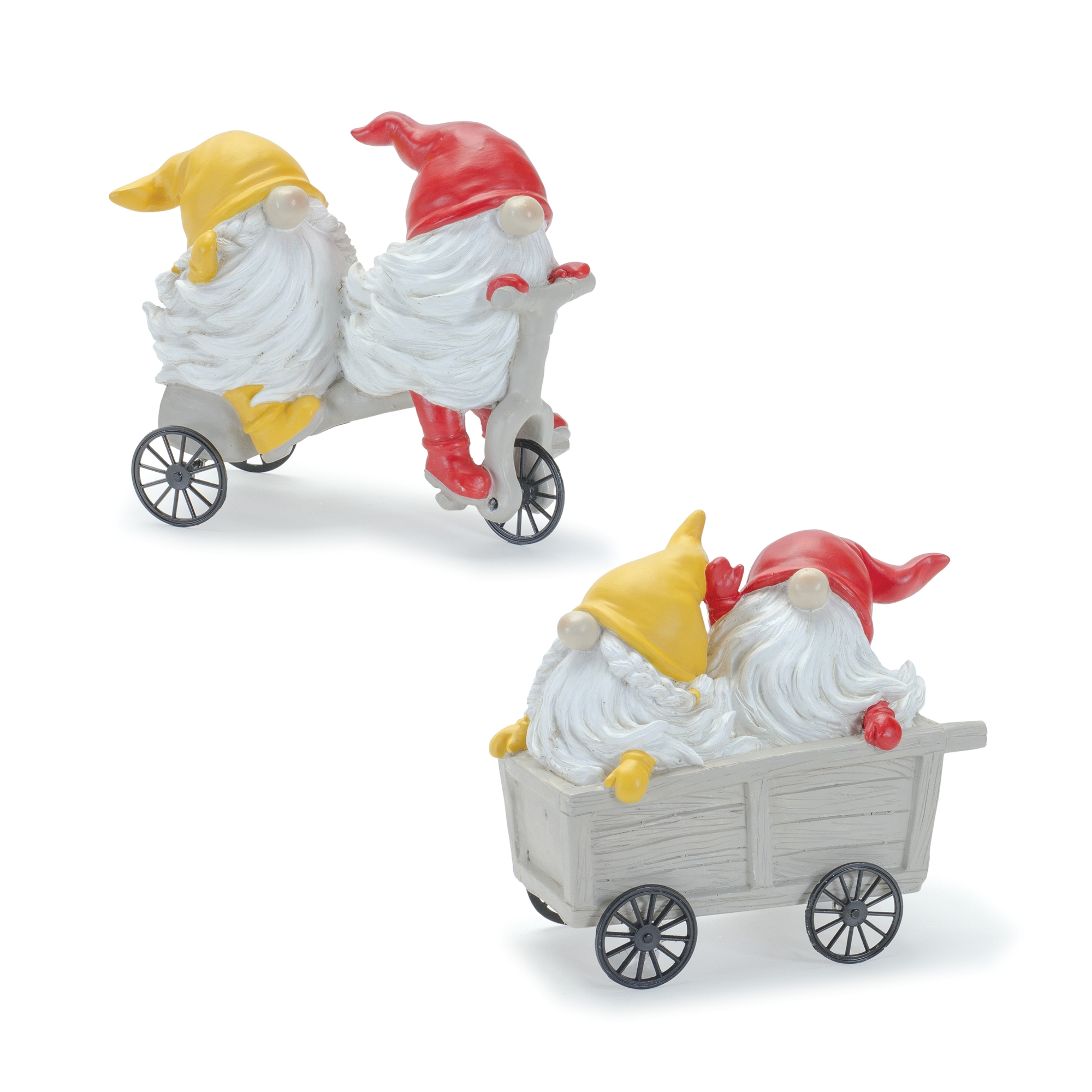 Gnome w/Scooter and Wheelbarrow (Set of 4) 5