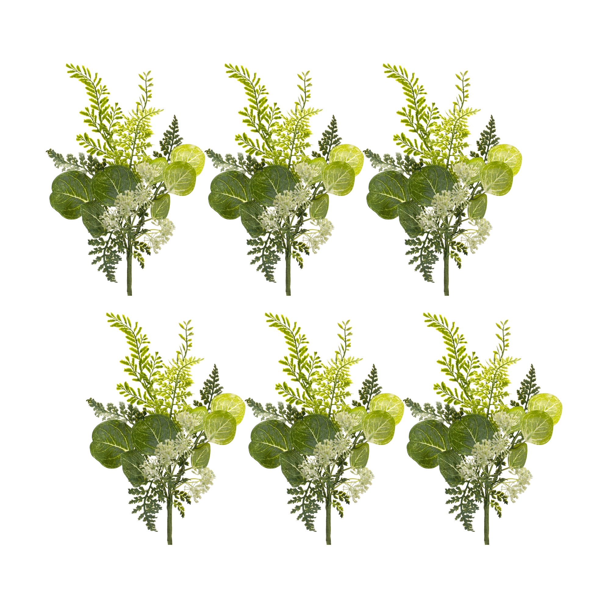 Queen Anne and Foliage Spray (Set of 6) 21.5
