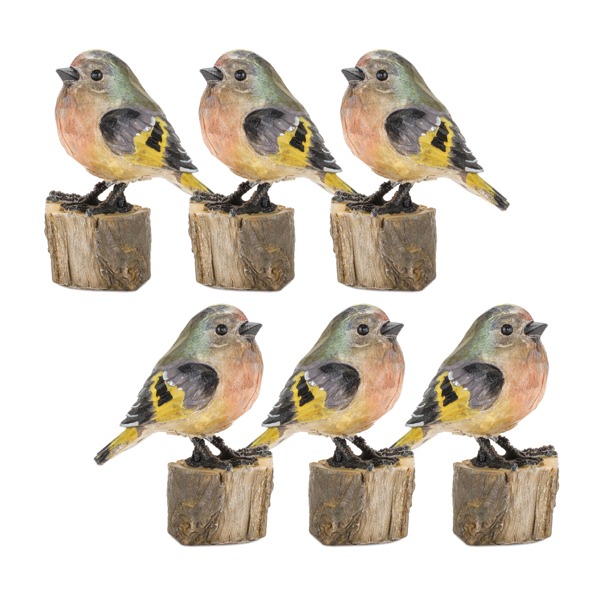 Bird on Stump (Set of 6) 3.5