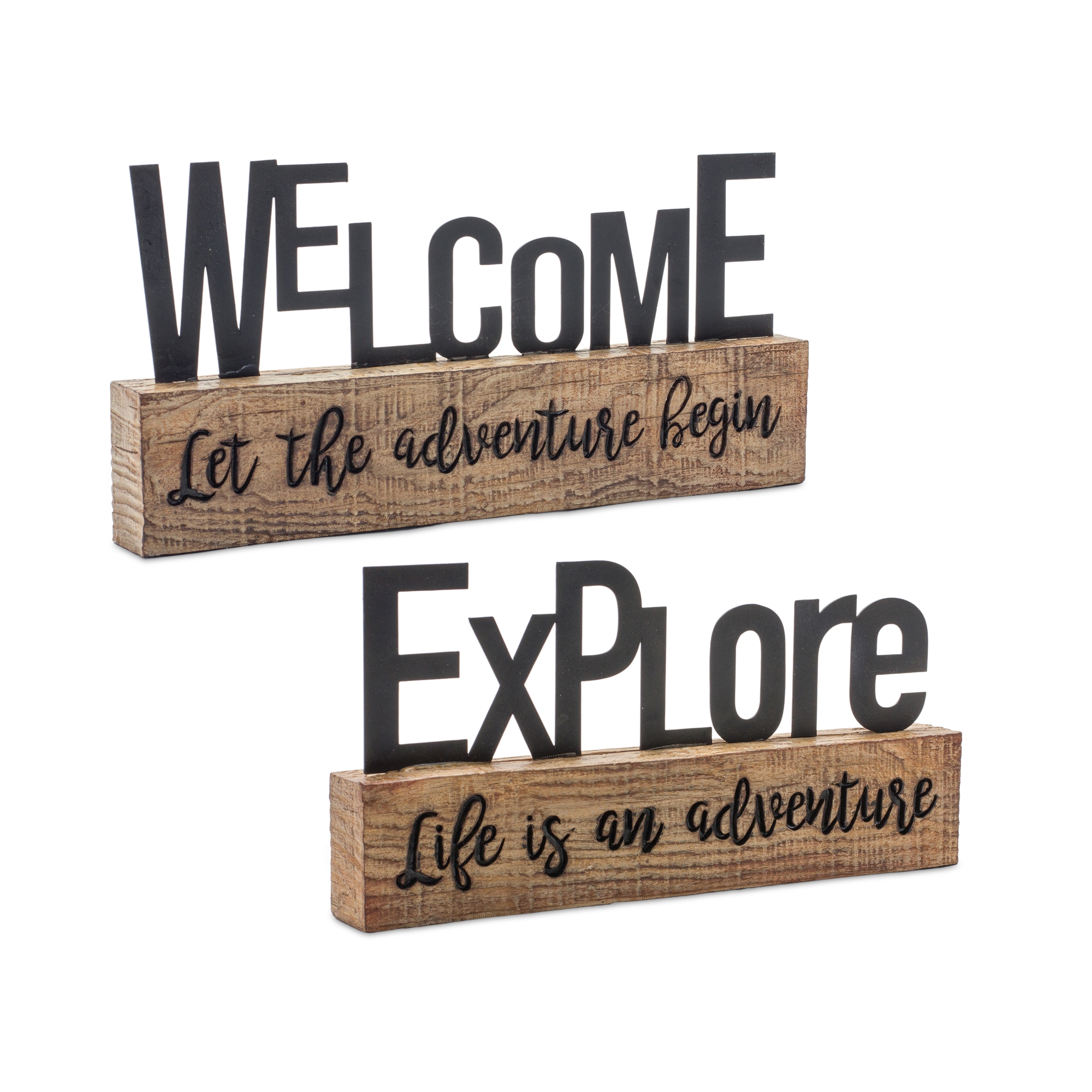 Explore and Welcome Sign (Set of 2) 9