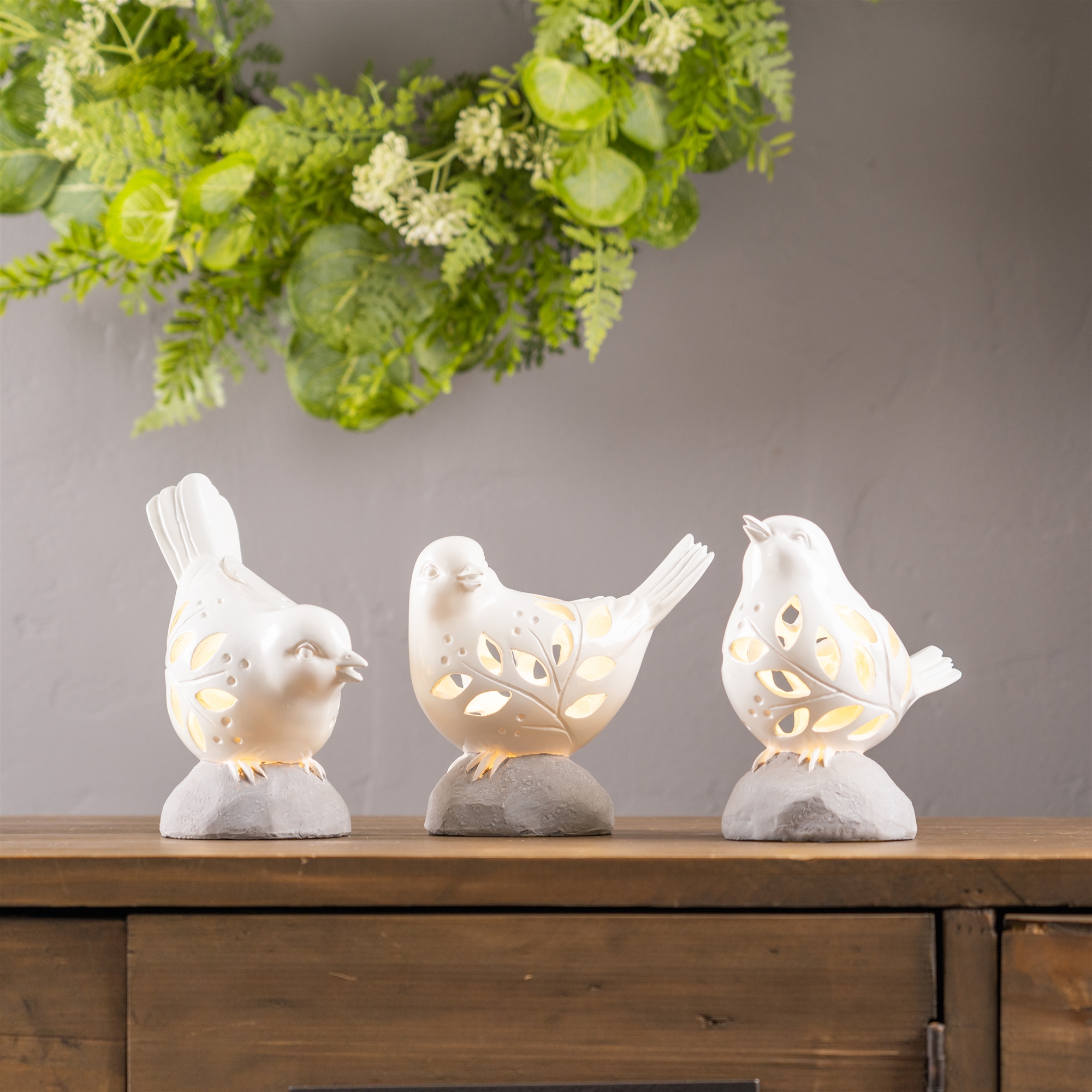 Bird w/Led (Set of 3) 6