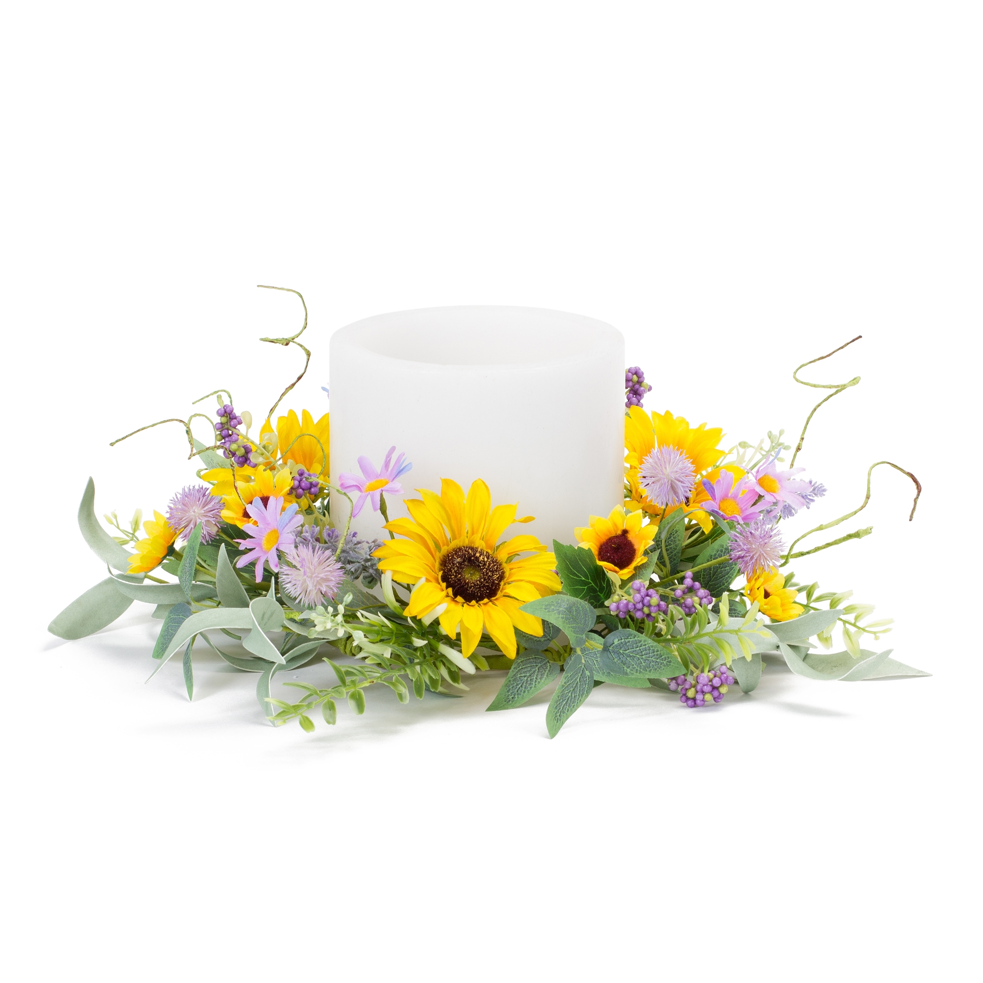 Mixed Sunflower Candle Ring (Set of 6) 15