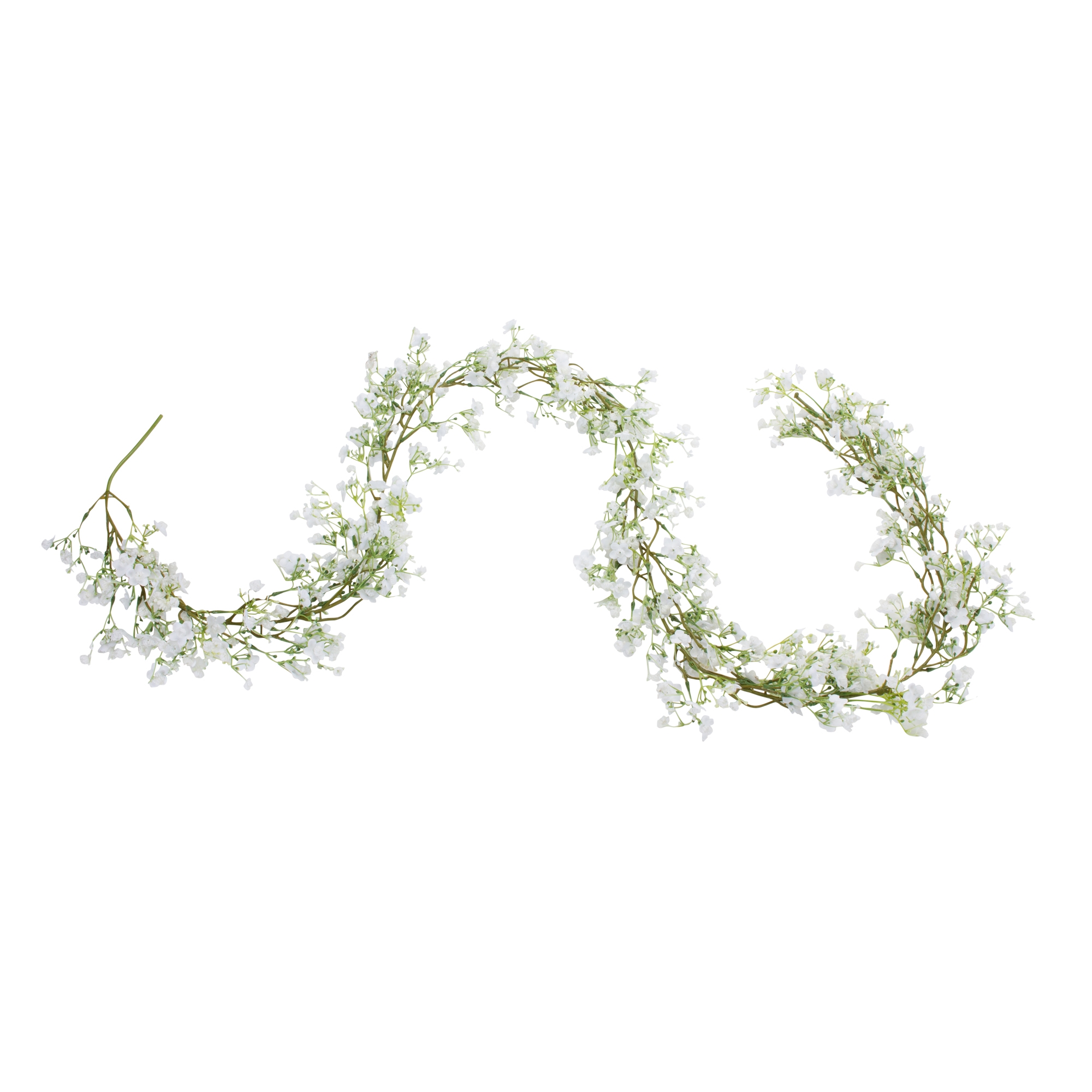 Baby's Breath Garland (Set of 2) 6'L Plastic/Polyester