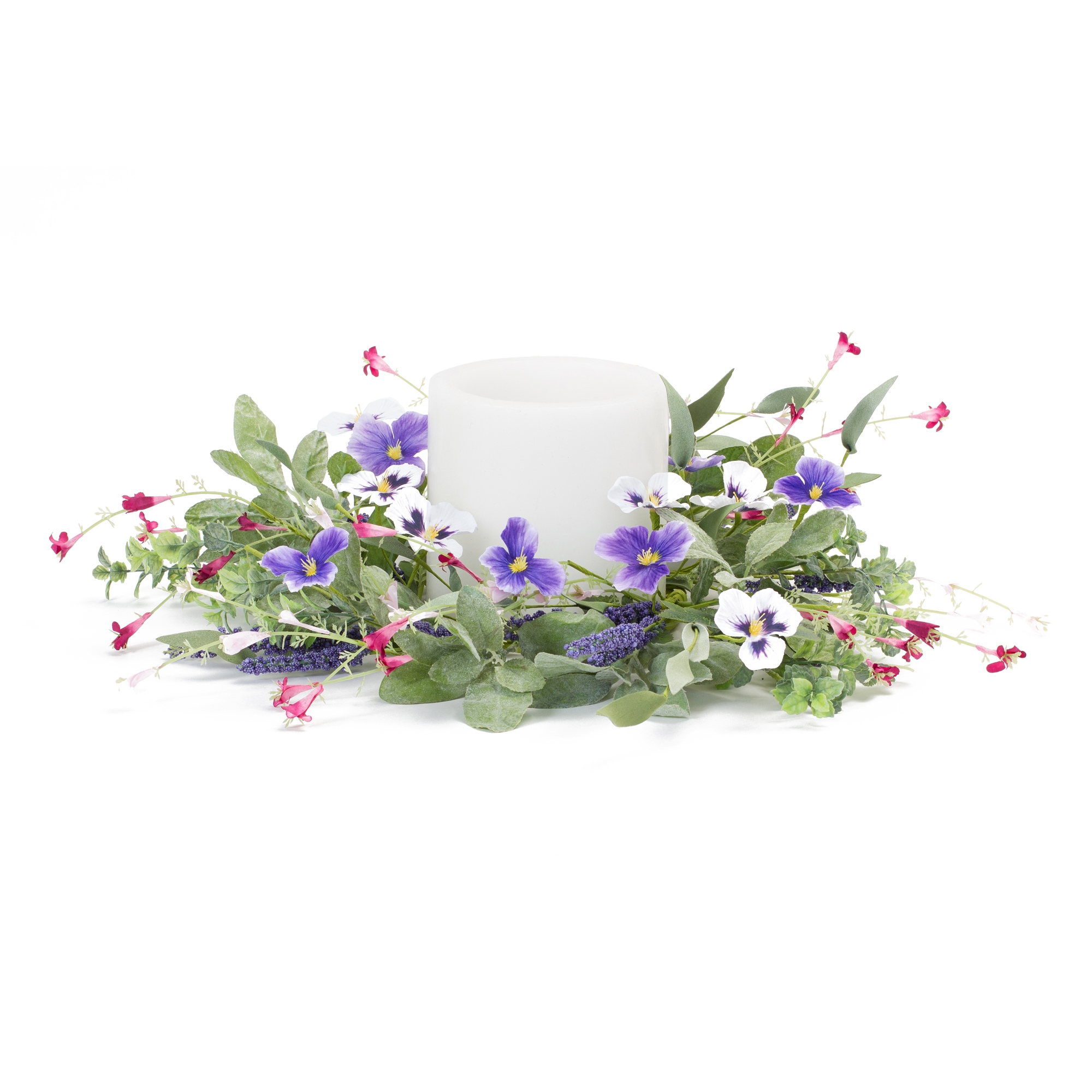 Mixed Pansy Candle (Set of 4) Ring 20