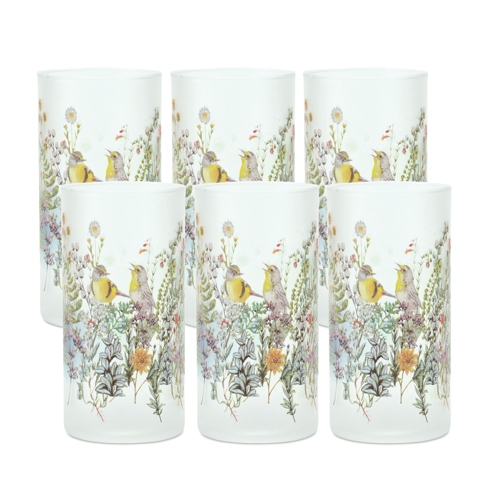 Bird and Floral Candle (Set of 6) Holder 4