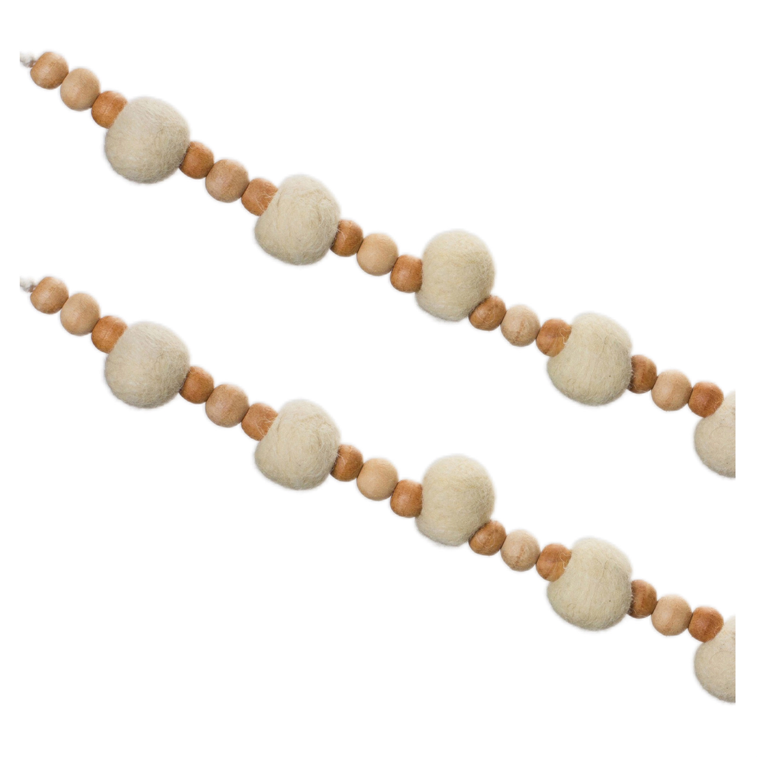 Bead Garland (Set of 2) 5.5'L Wood