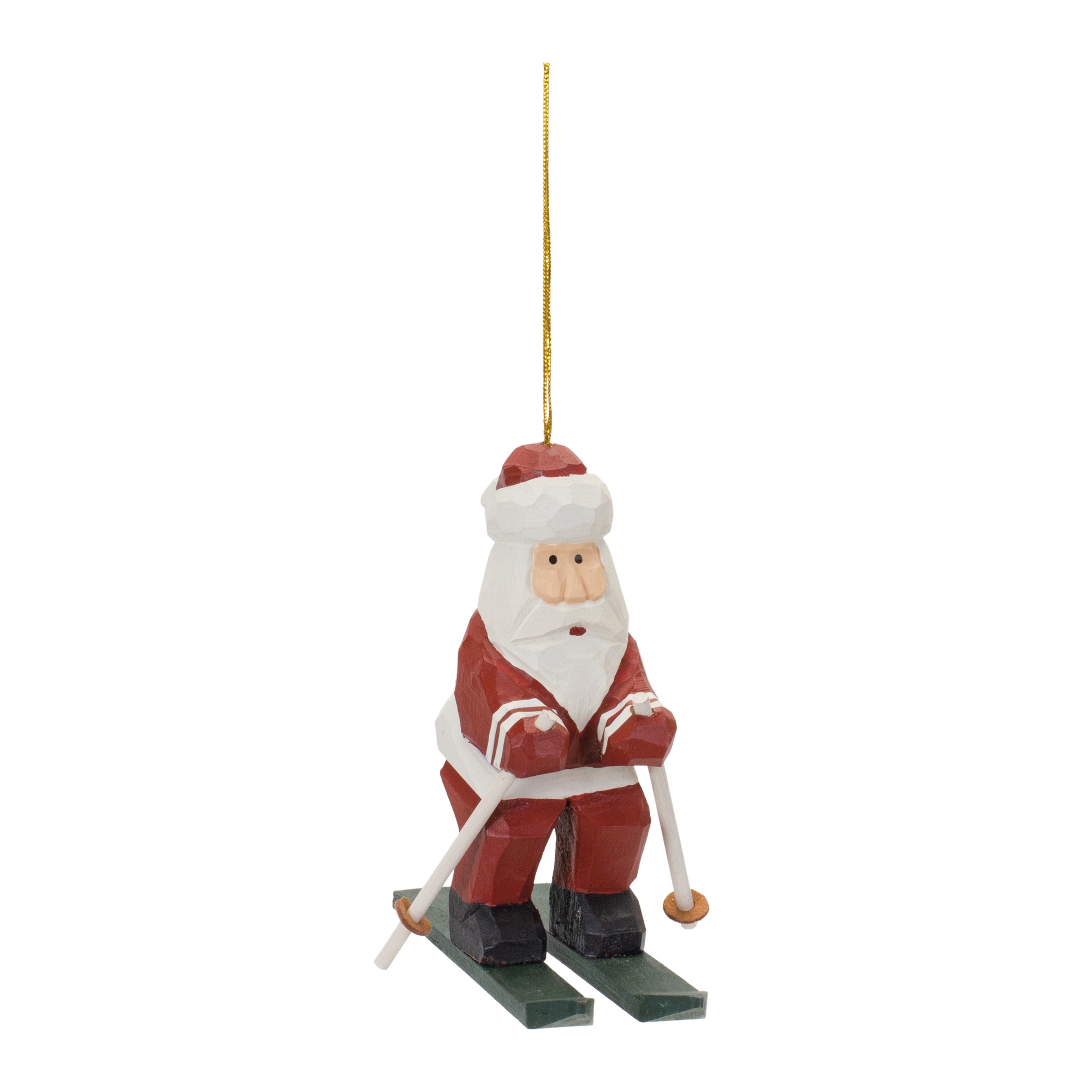 Santa on Skis Ornament (Set of 6) 5.25