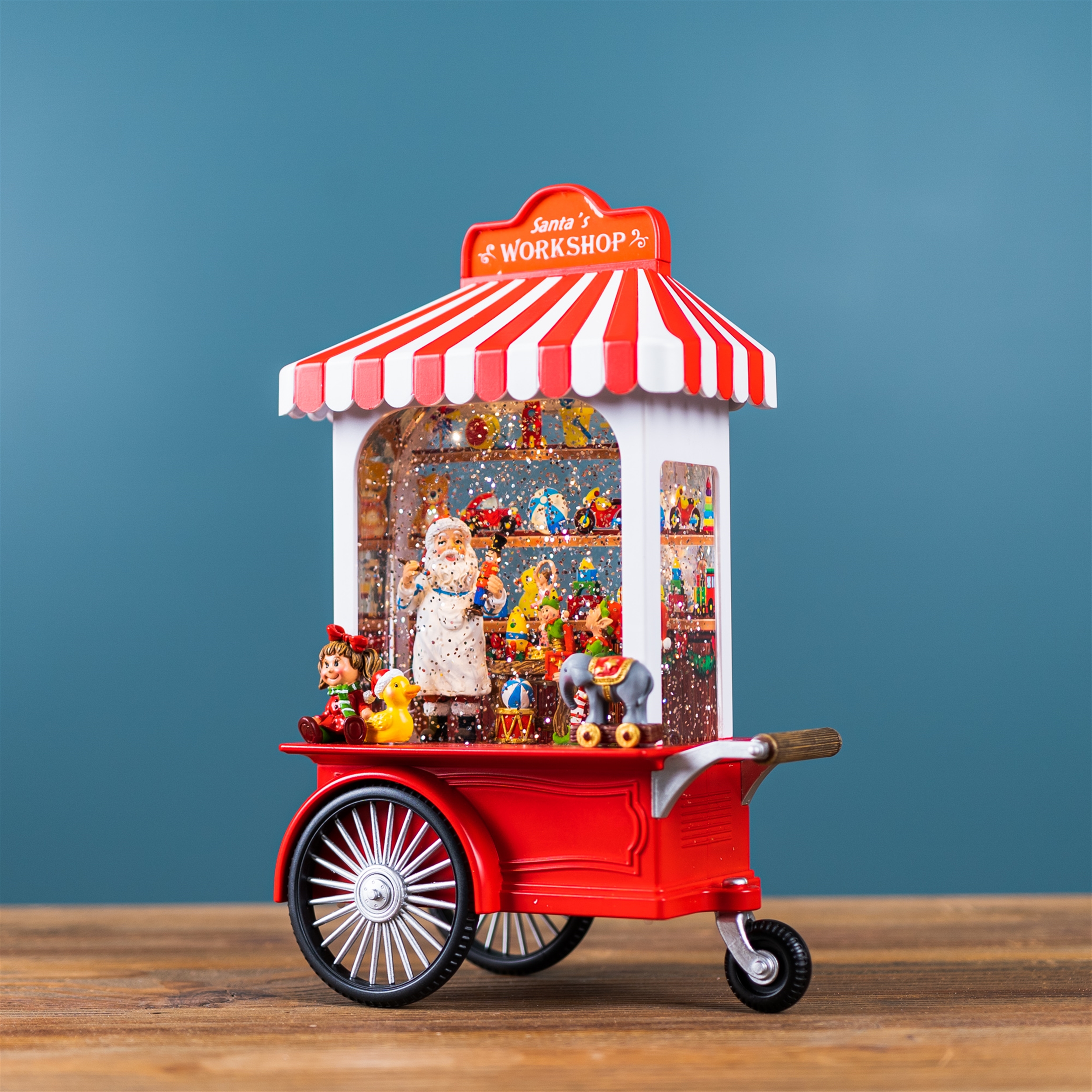 Snow Globe Santa's Workshop 10.75