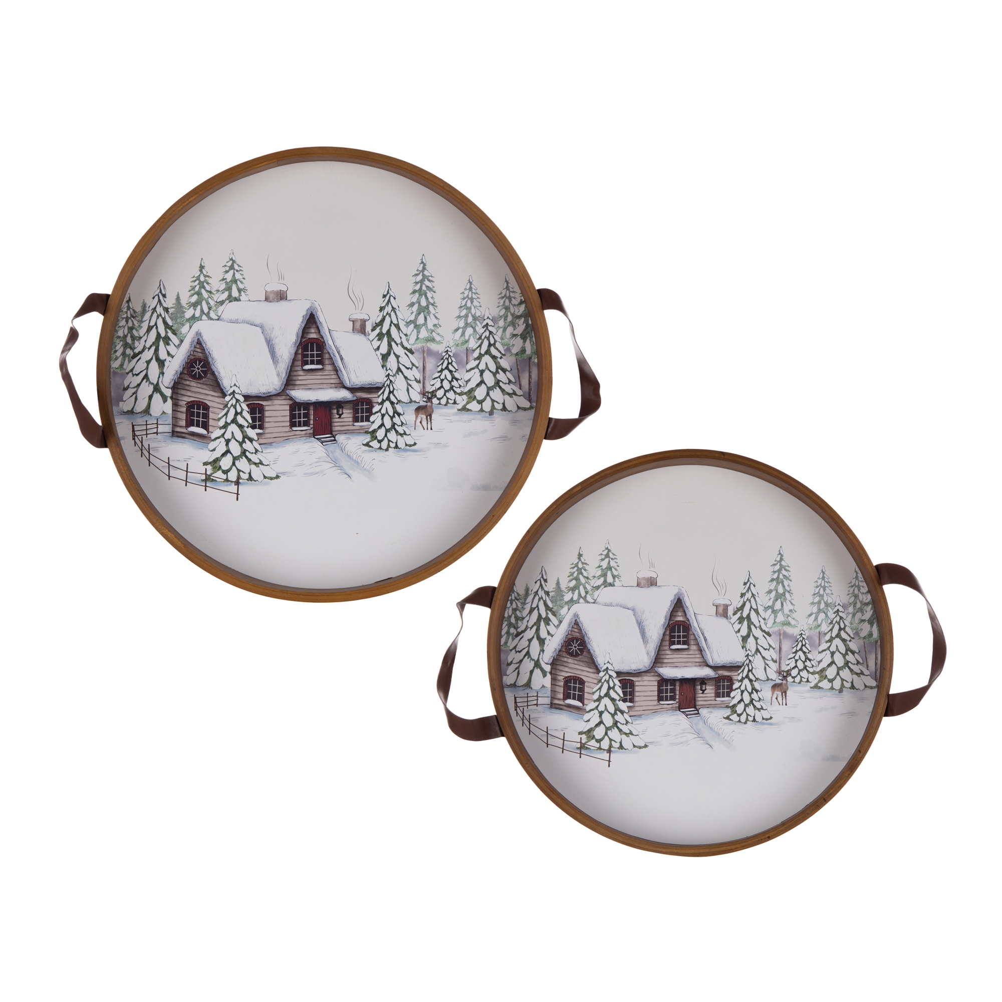 Winter Scene Tray (Set of 2) 14