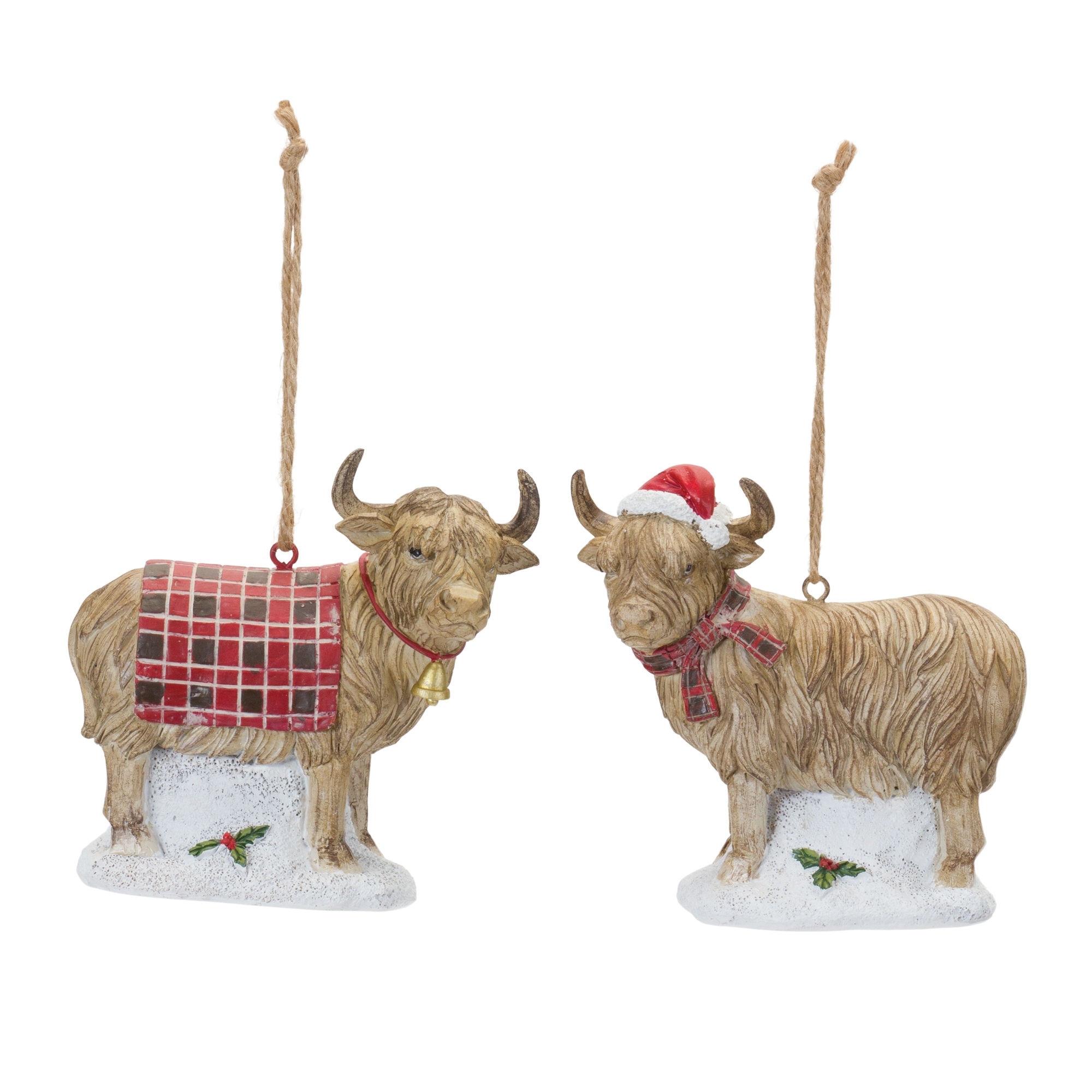 Highland Cow Ornament (Set of 6) 4.25