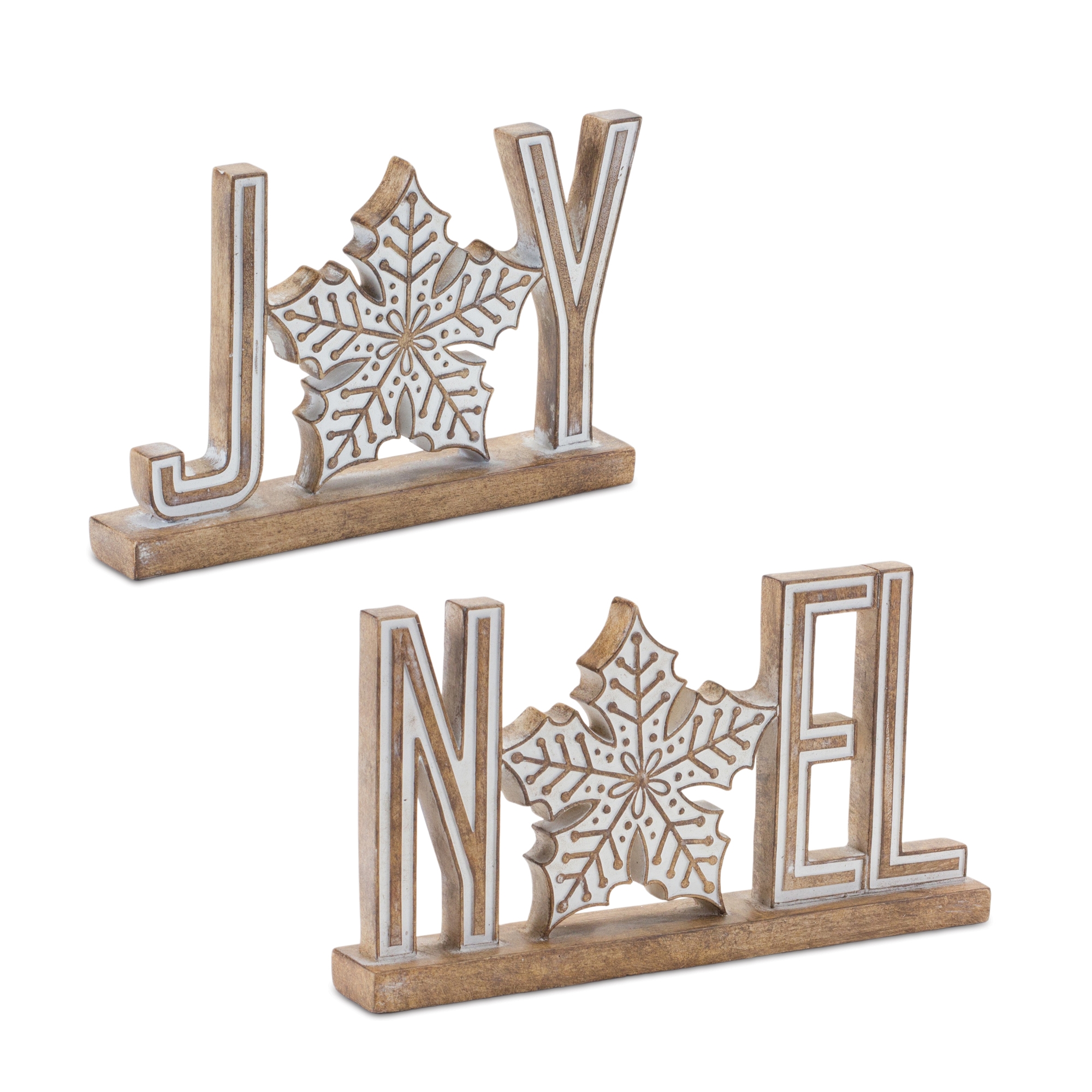 Joy and Noel Sign (Set of 4) 6.75