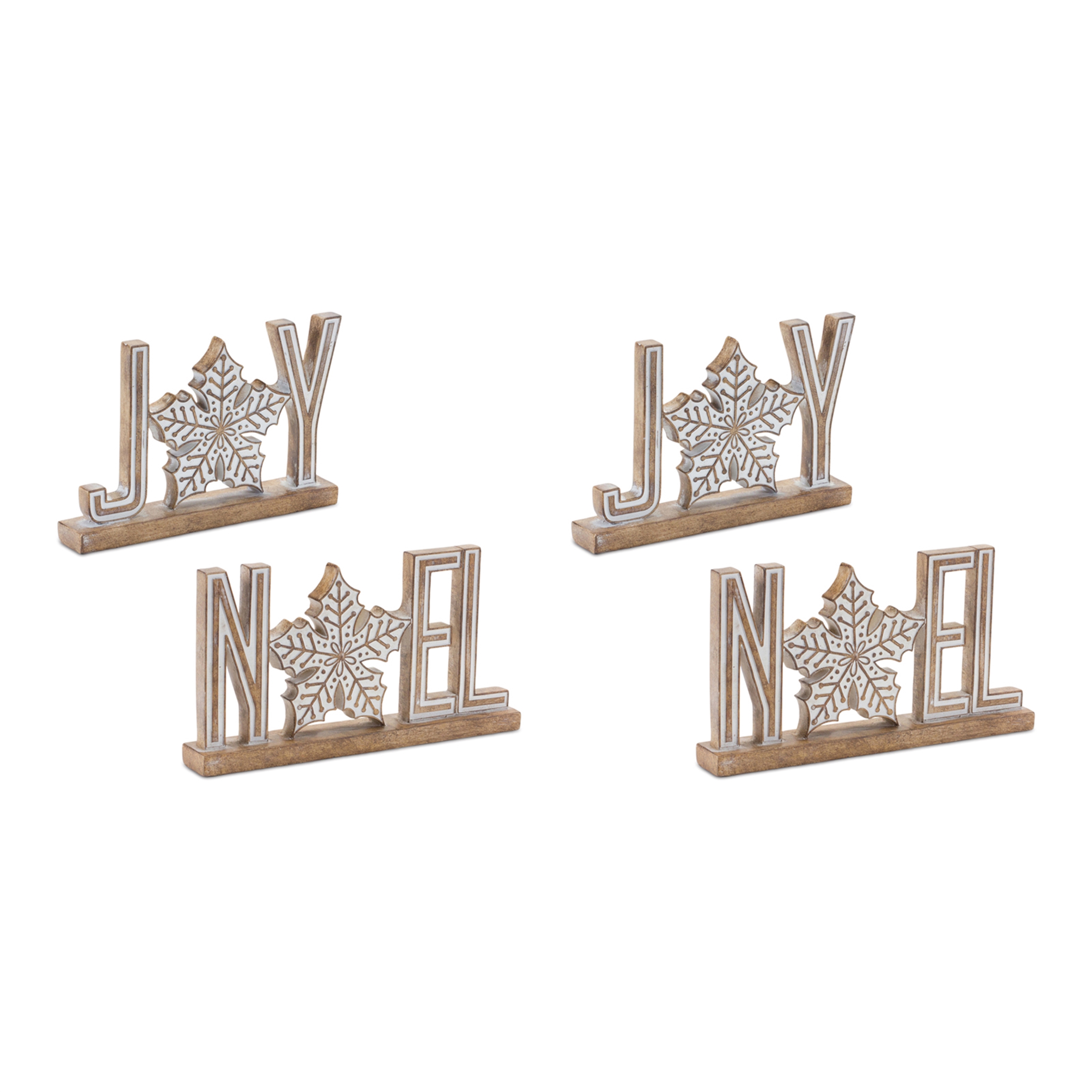 Joy and Noel Sign (Set of 4) 6.75