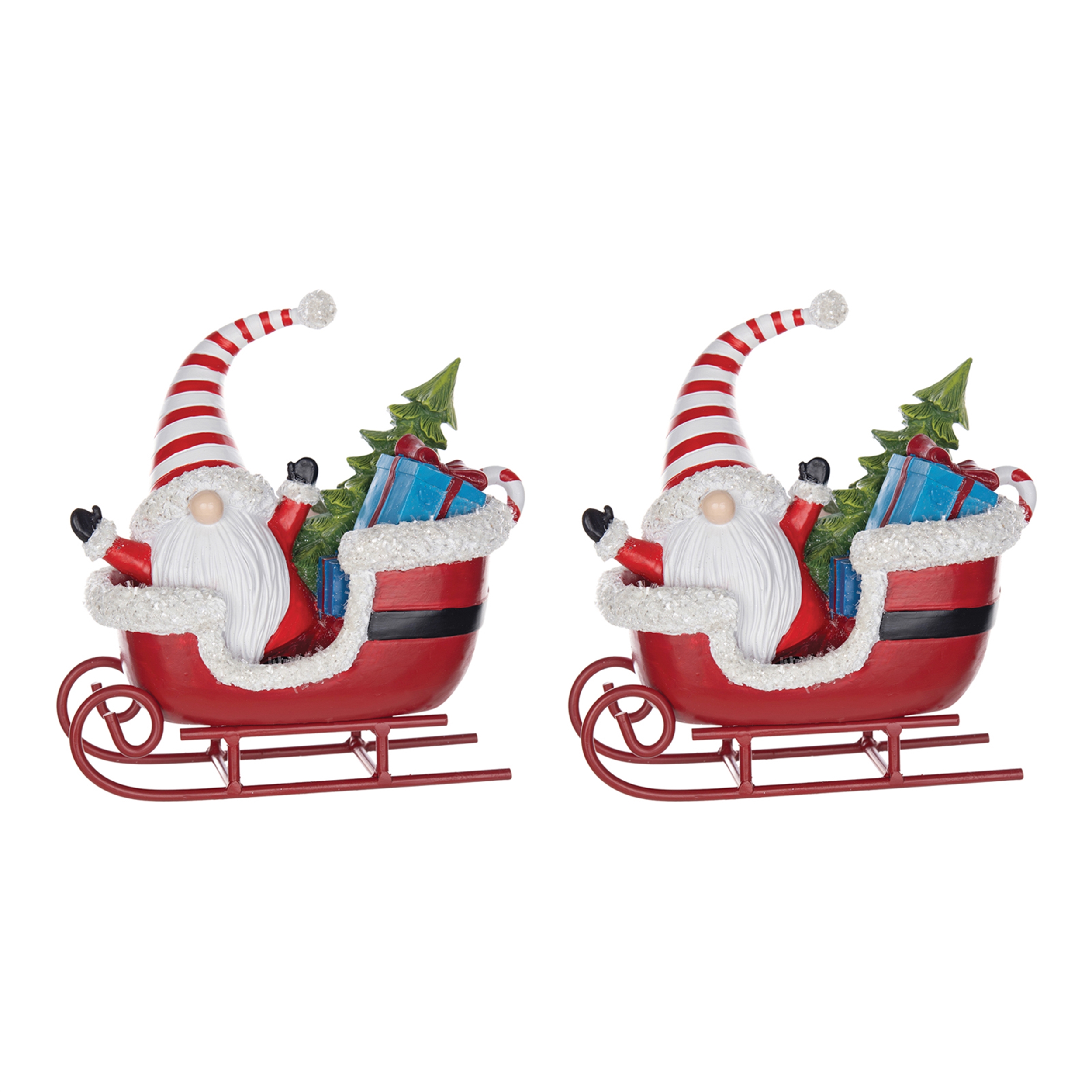 Gnome in Sleigh (Set of 2) 7.75