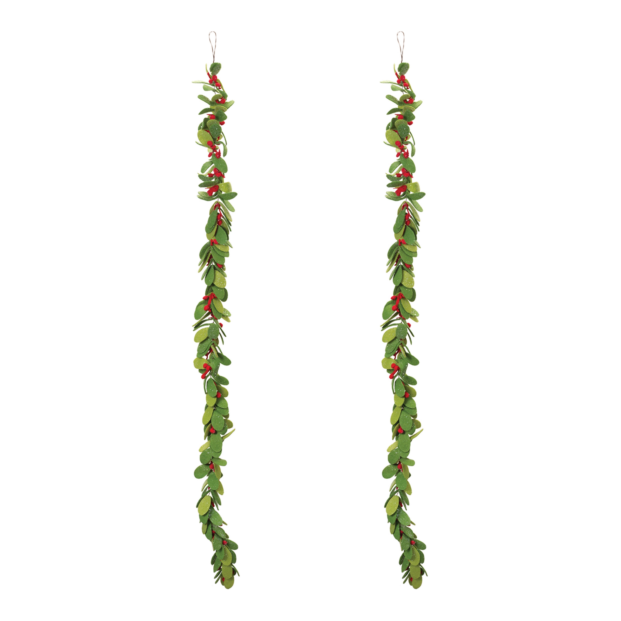 Mistletoe Garland (Set of 2) 4.5'L Polyester
