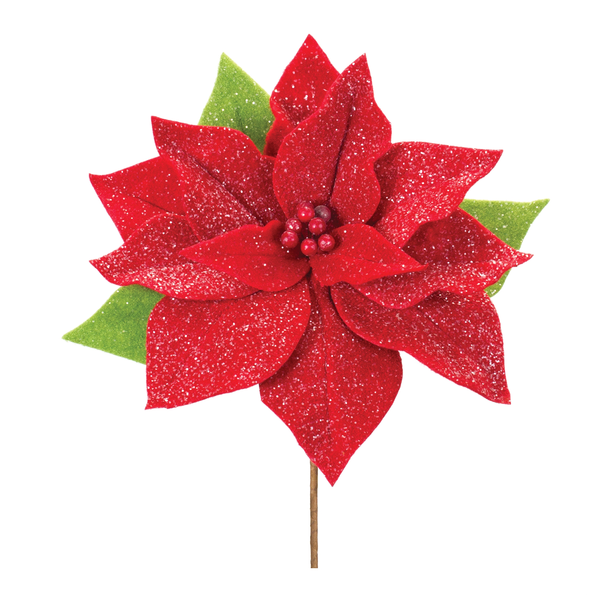 Poinsettia Stem (Set of 2) 19.75