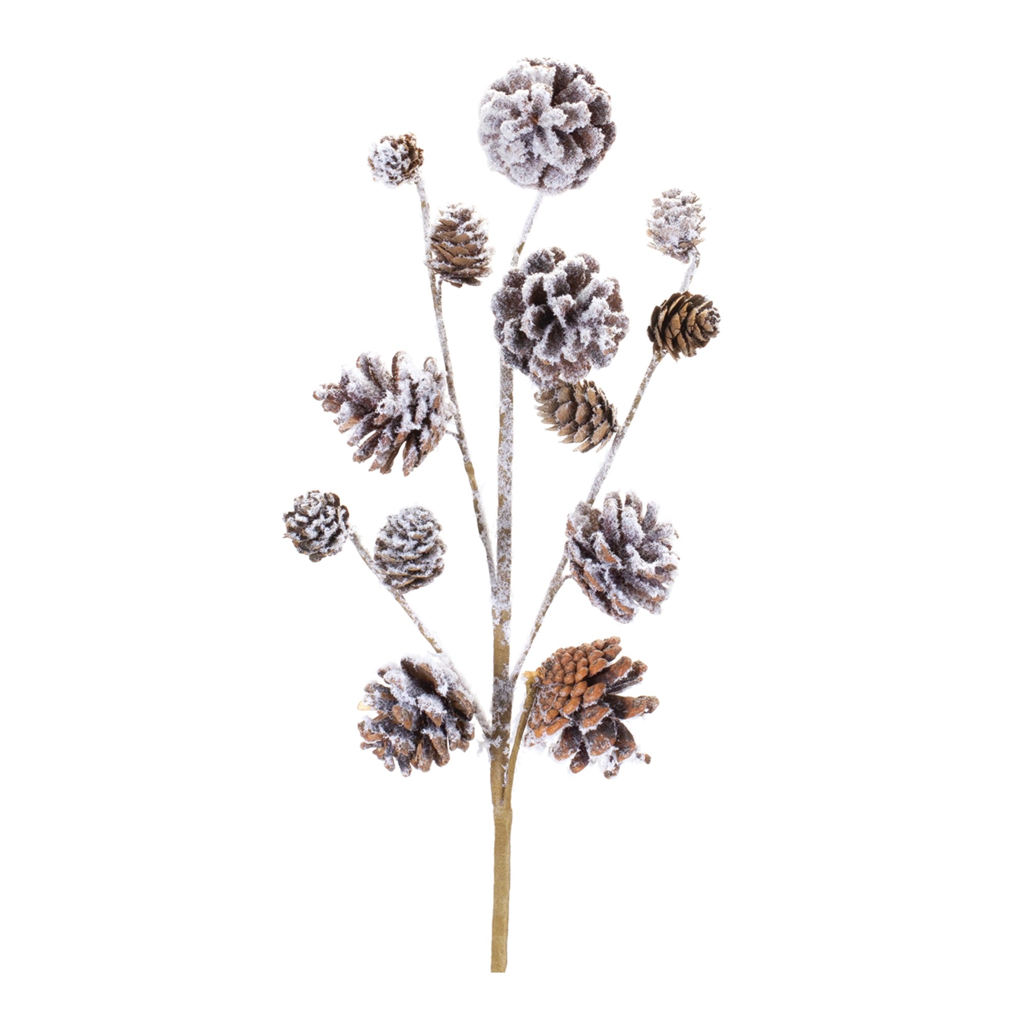 Snowy Pine Cone Spray (Set of 6) 22.25