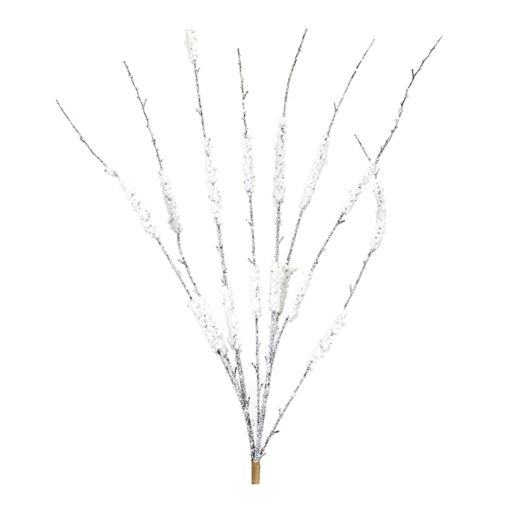 Snowy Tinsel Branch (Set of 12) 43