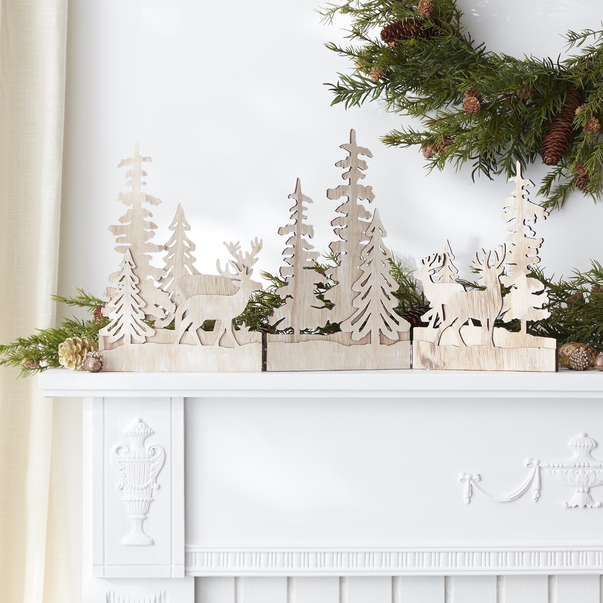 Tree and Deer Scene Trifold 23.75