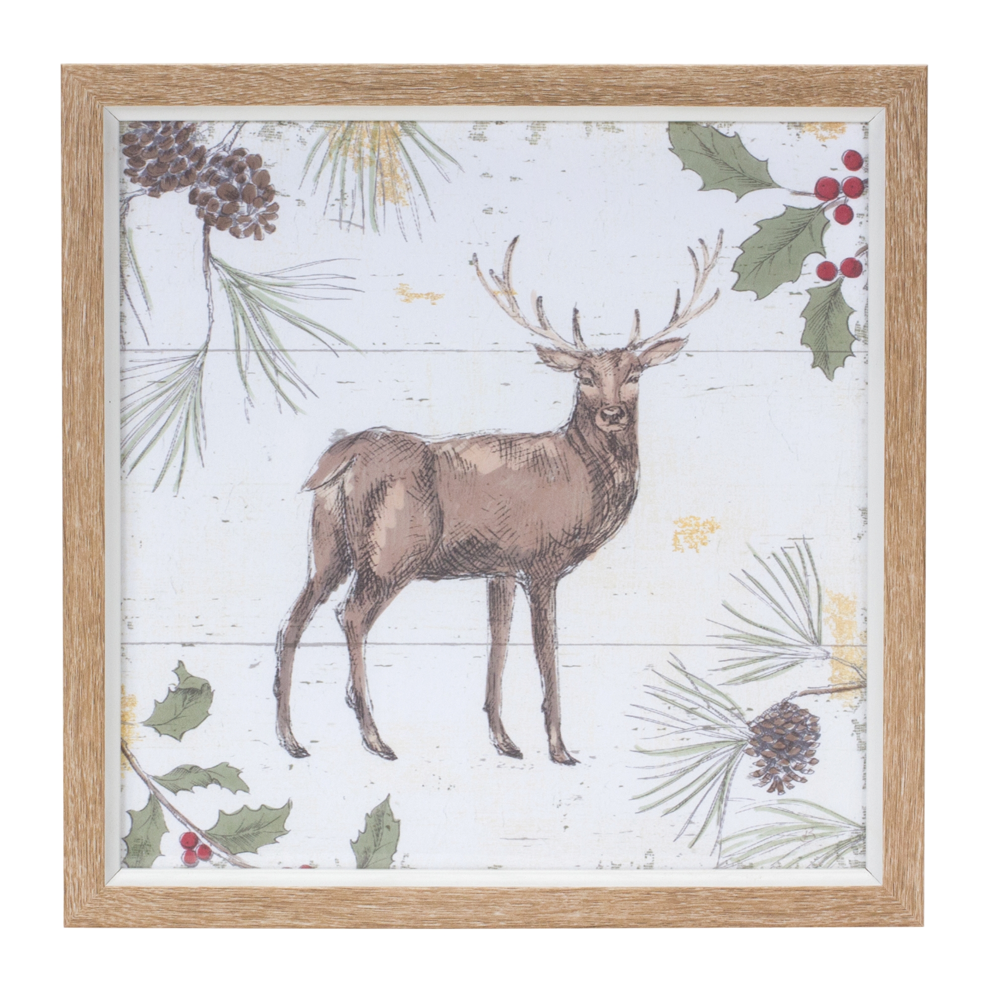 Deer and Cardinal Frame (Set of 2) 10.25