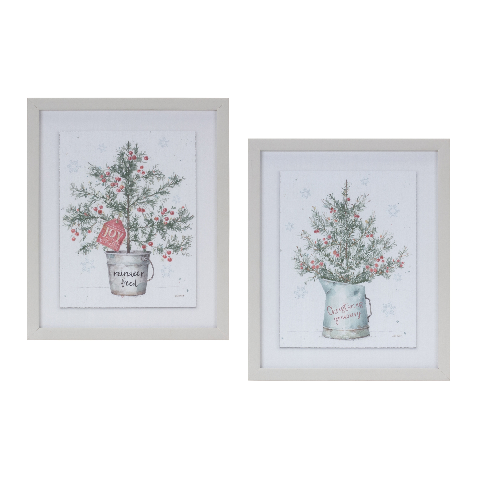 Pine In Pot and Pitcher Frame (Set of 2) 10