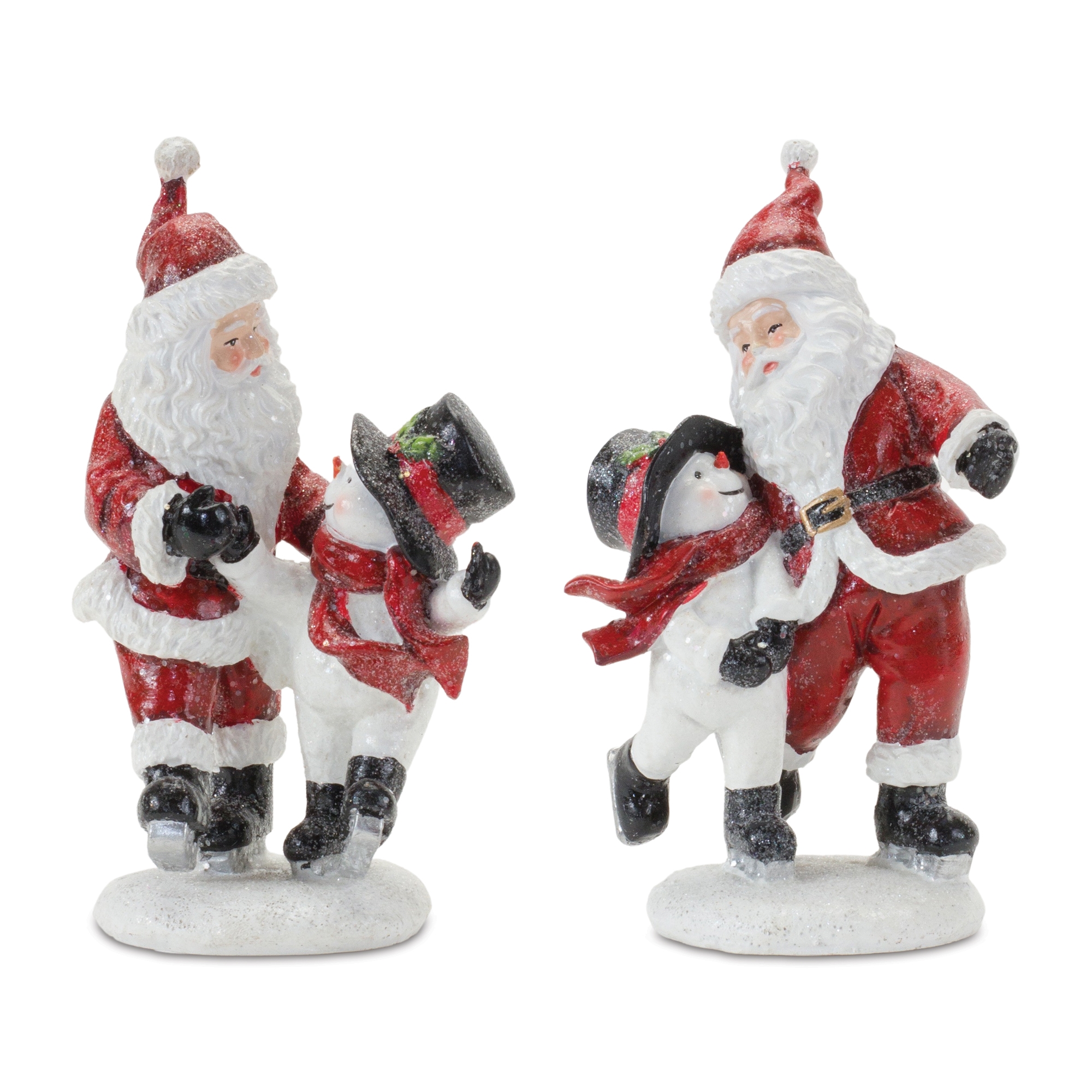 Santa and Snowman Skating (Set of 2) 6.25