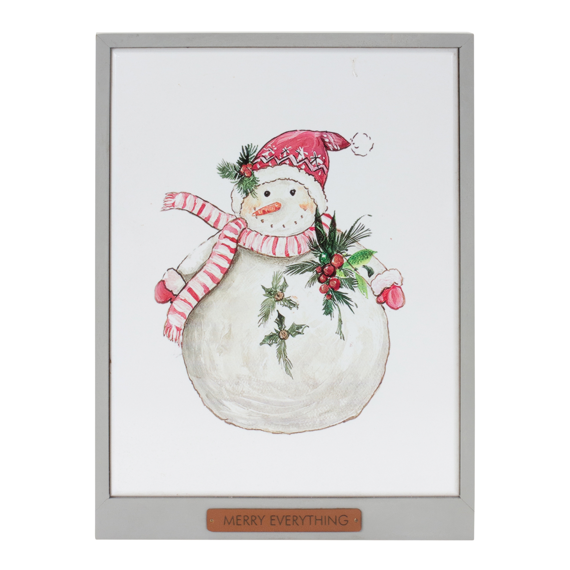 Santa and Snowman Frame (Set of 2) 10.5