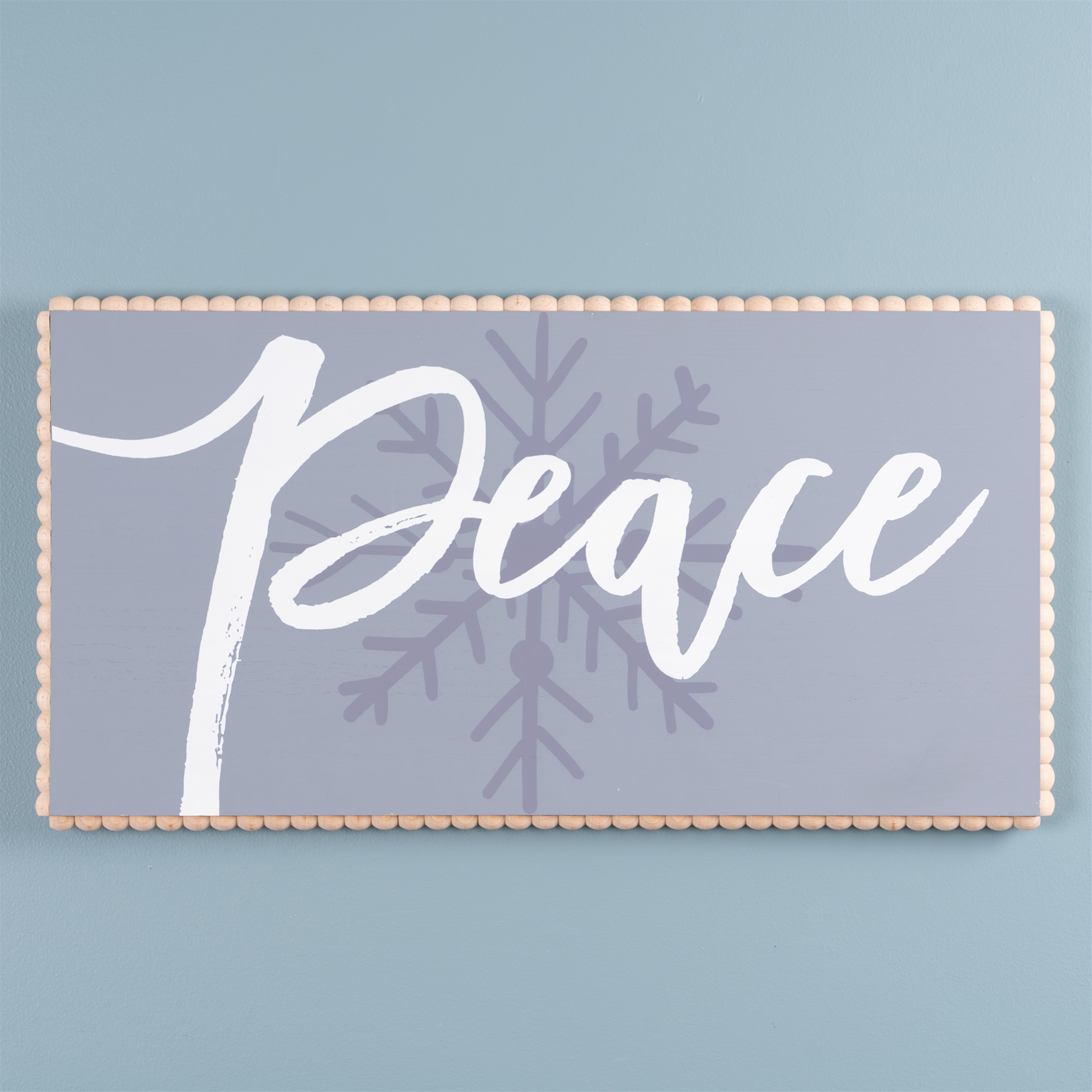 Peace and Snowflake Sign 24