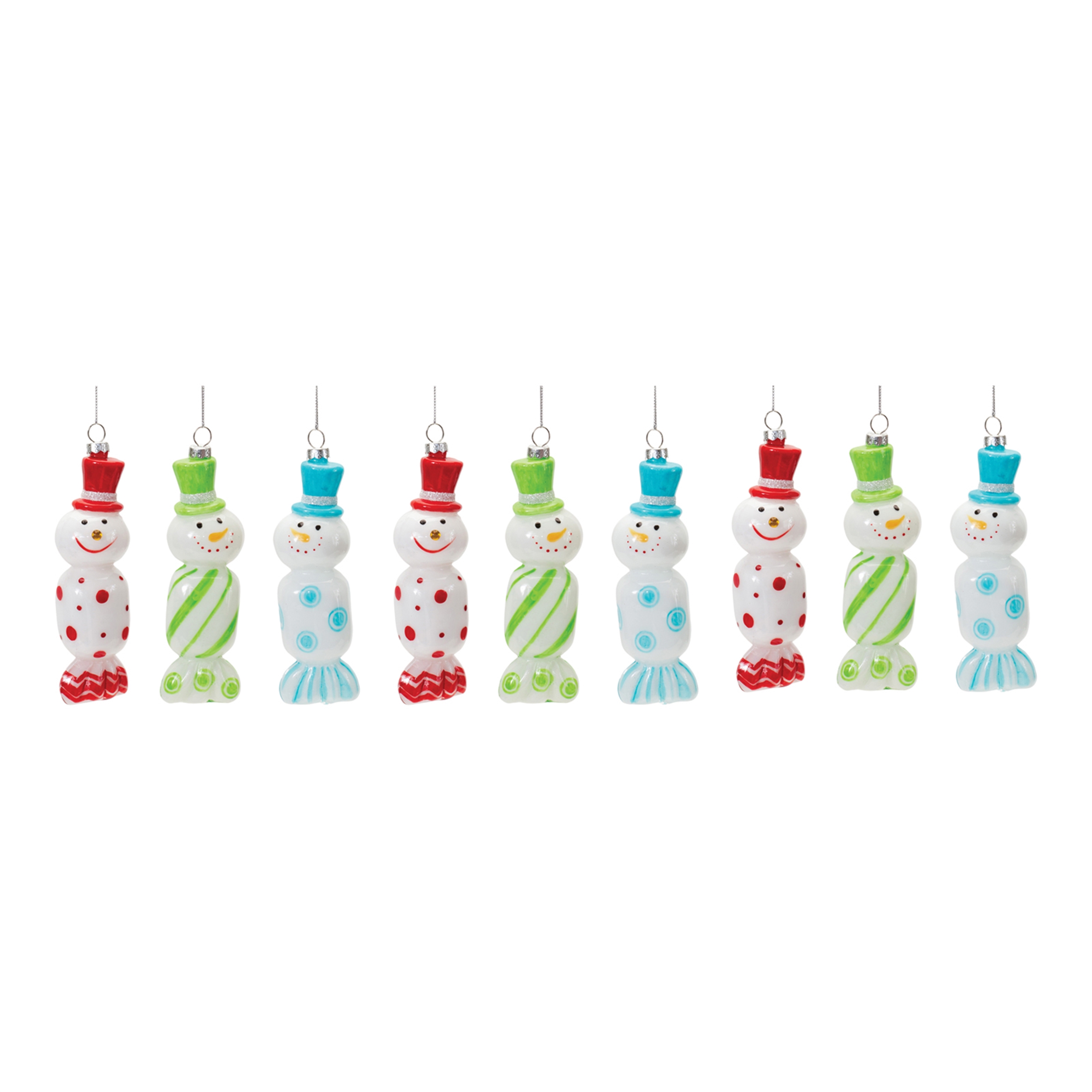 Candy Snowman Ornament (Set of 12 6.25