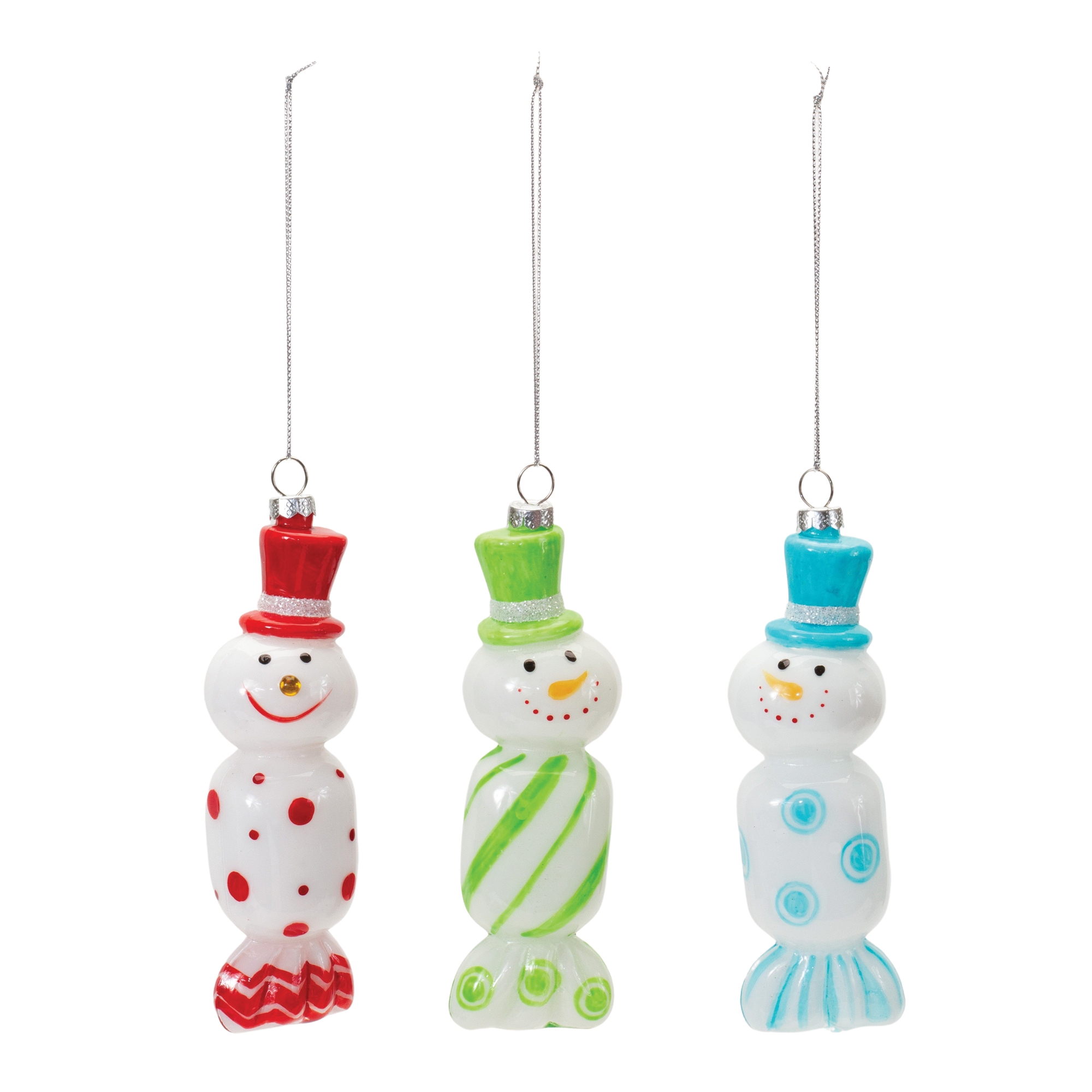 Candy Snowman Ornament (Set of 12 6.25