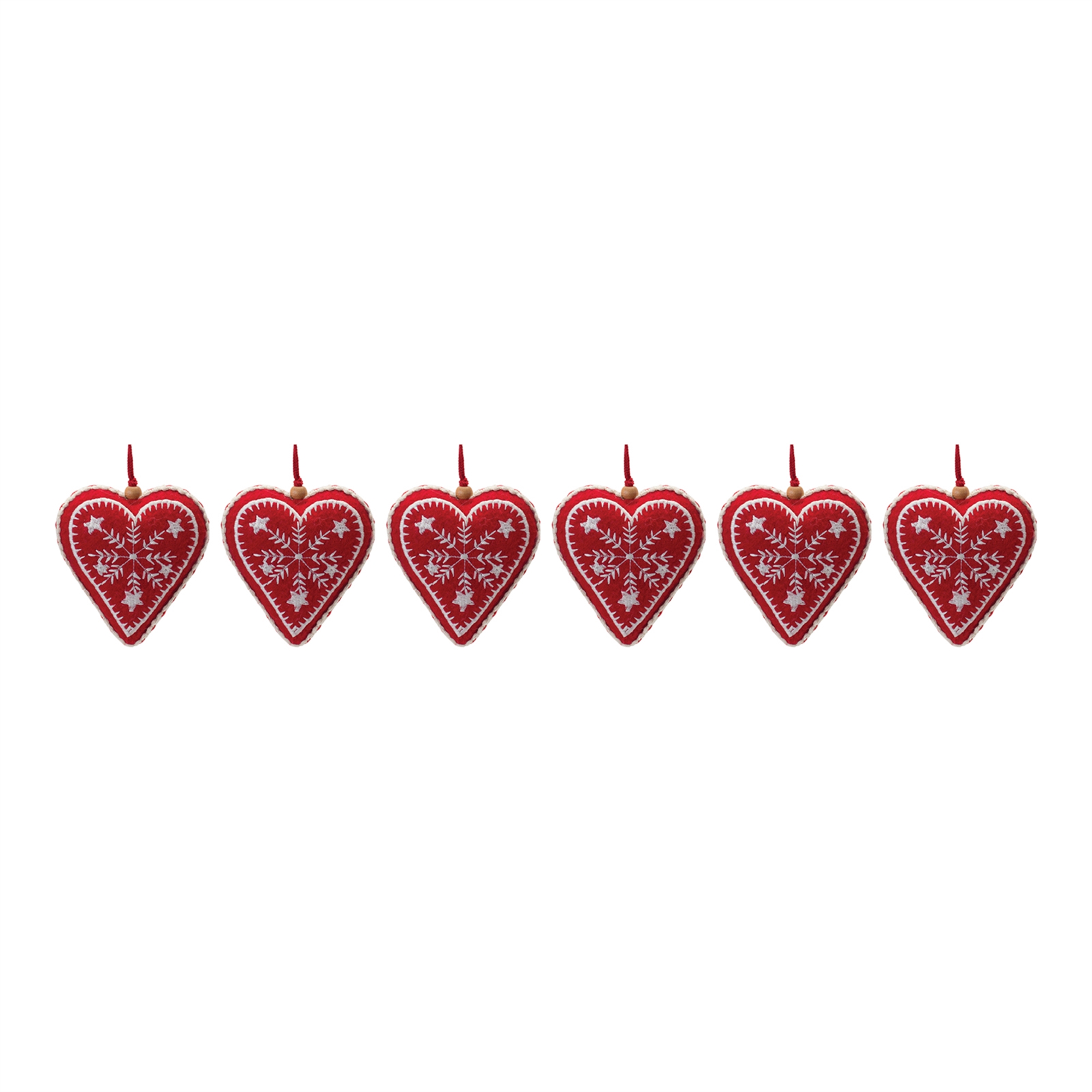 Heart Ornament (Set of 6) 4.75