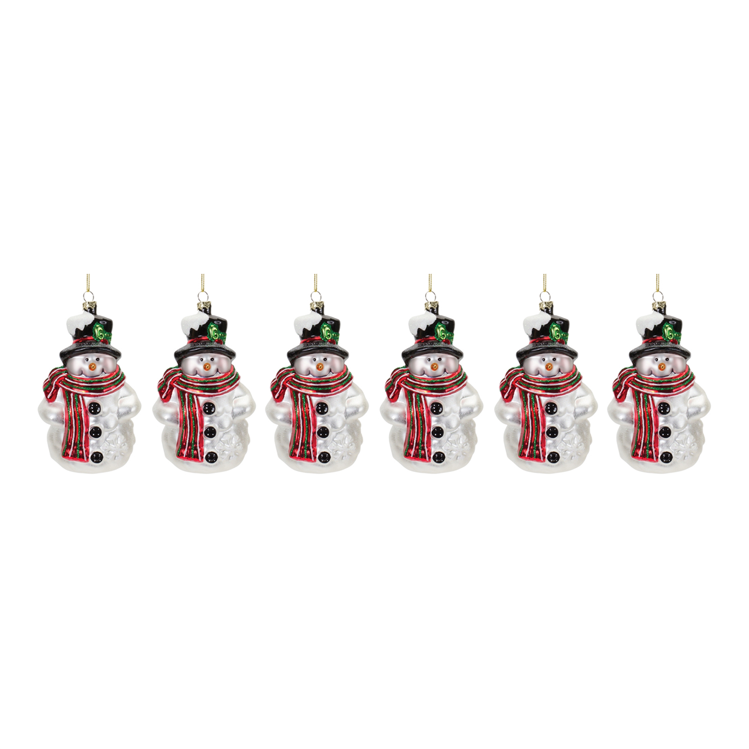 Snowman Ornament (Set of 6) 5.25