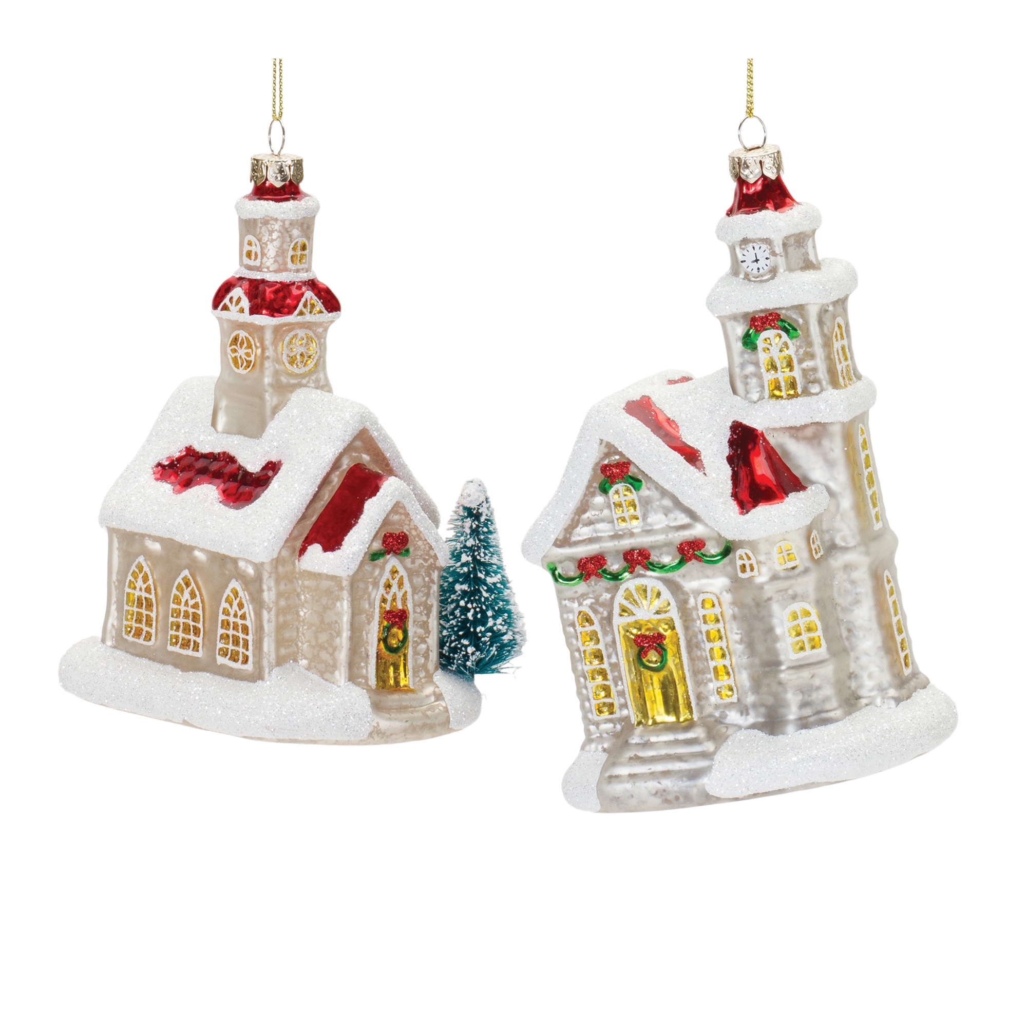 Church Ornament (Set of 6) 5.75