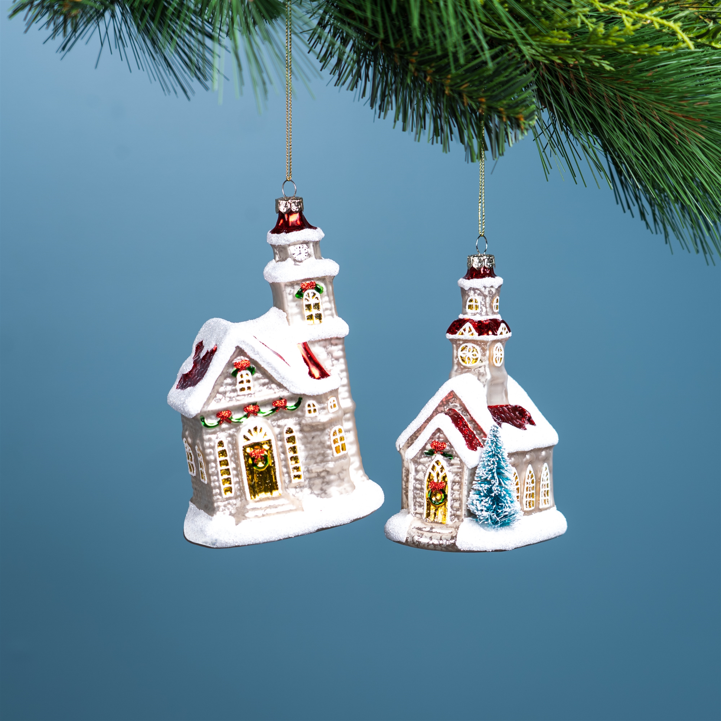 Church Ornament (Set of 6) 5.75
