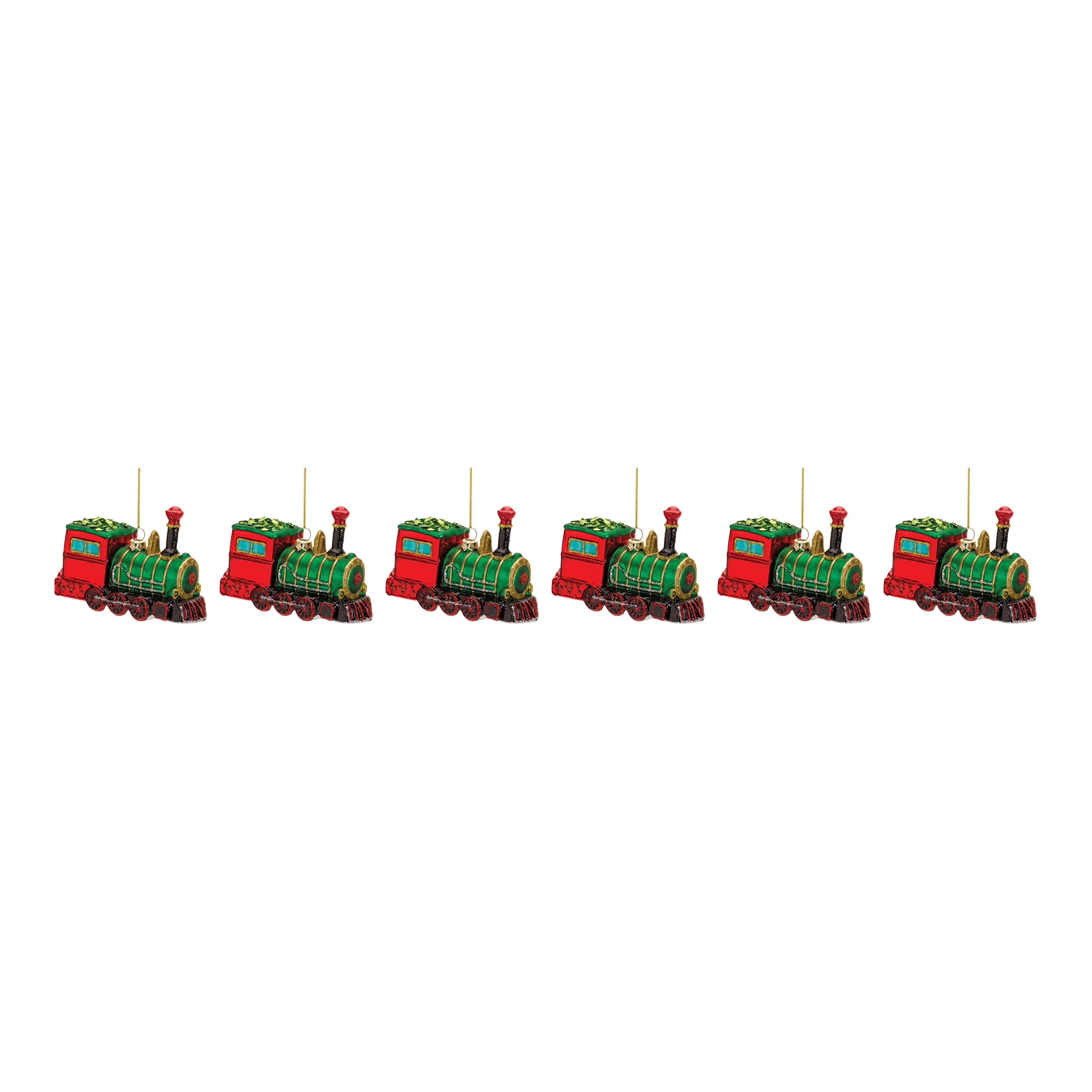 Train Ornament (Set of 6) 4.25
