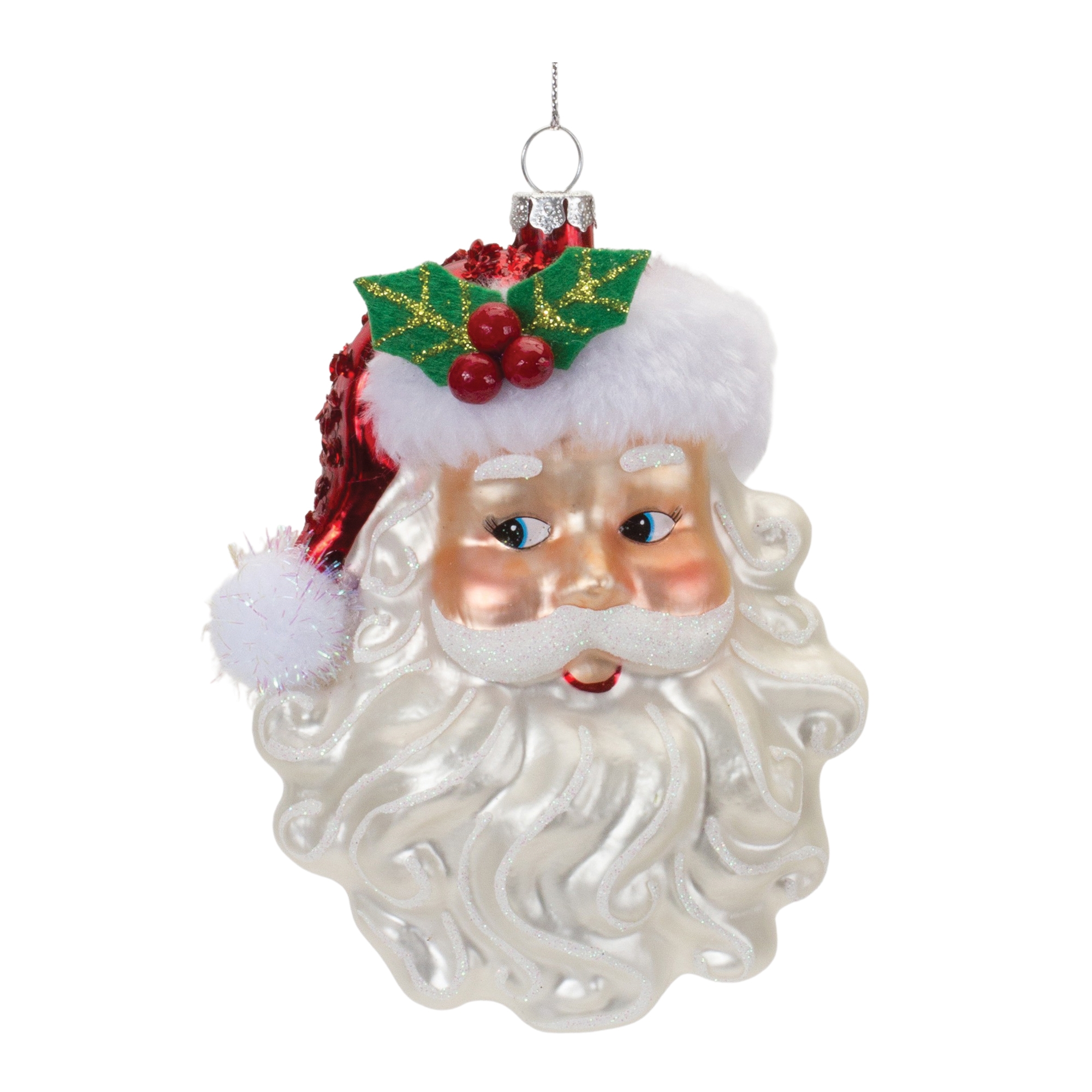 Santa Face Ornament (Set of 6) 5.5